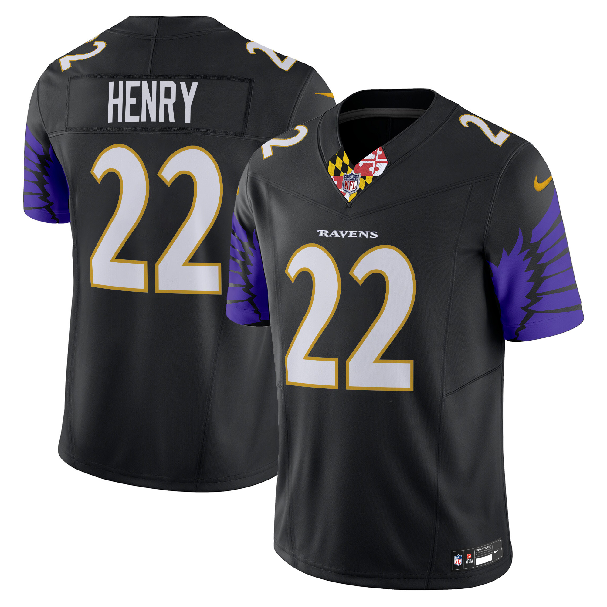 Derrick Henry Men's Baltimore Ravens Special Vapor Limited Black Jersey - All Stitched