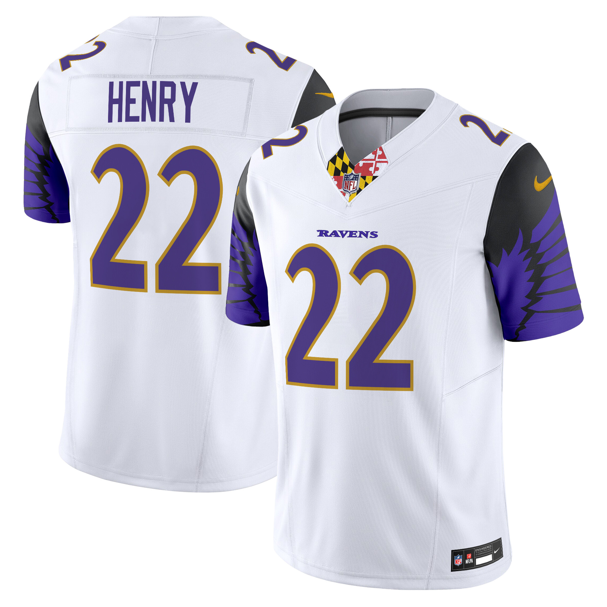 Derrick Henry Men's Baltimore Ravens Special Vapor Limited White Jersey - All Stitched