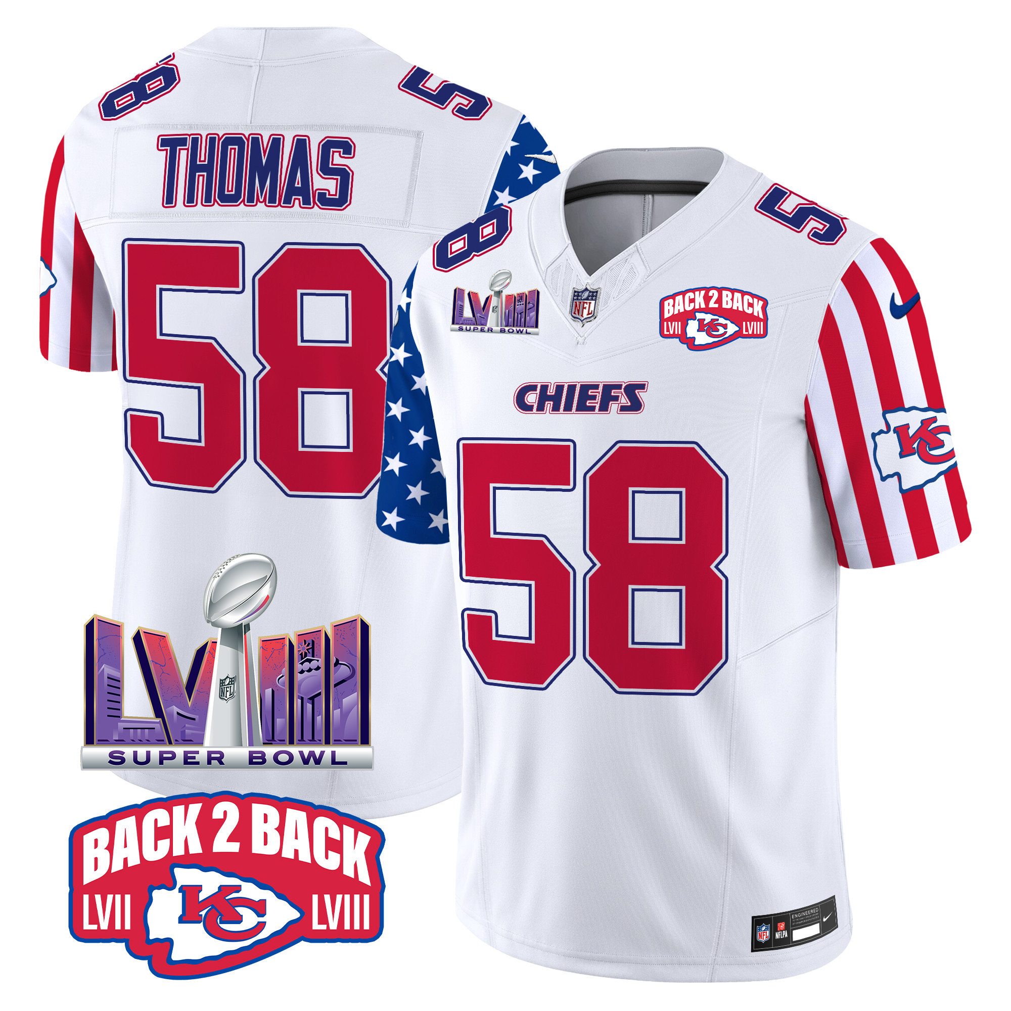 Derrick Thomas Men's Kansas City Chiefs American Style Vapor Limited White Jersey - All Stitched