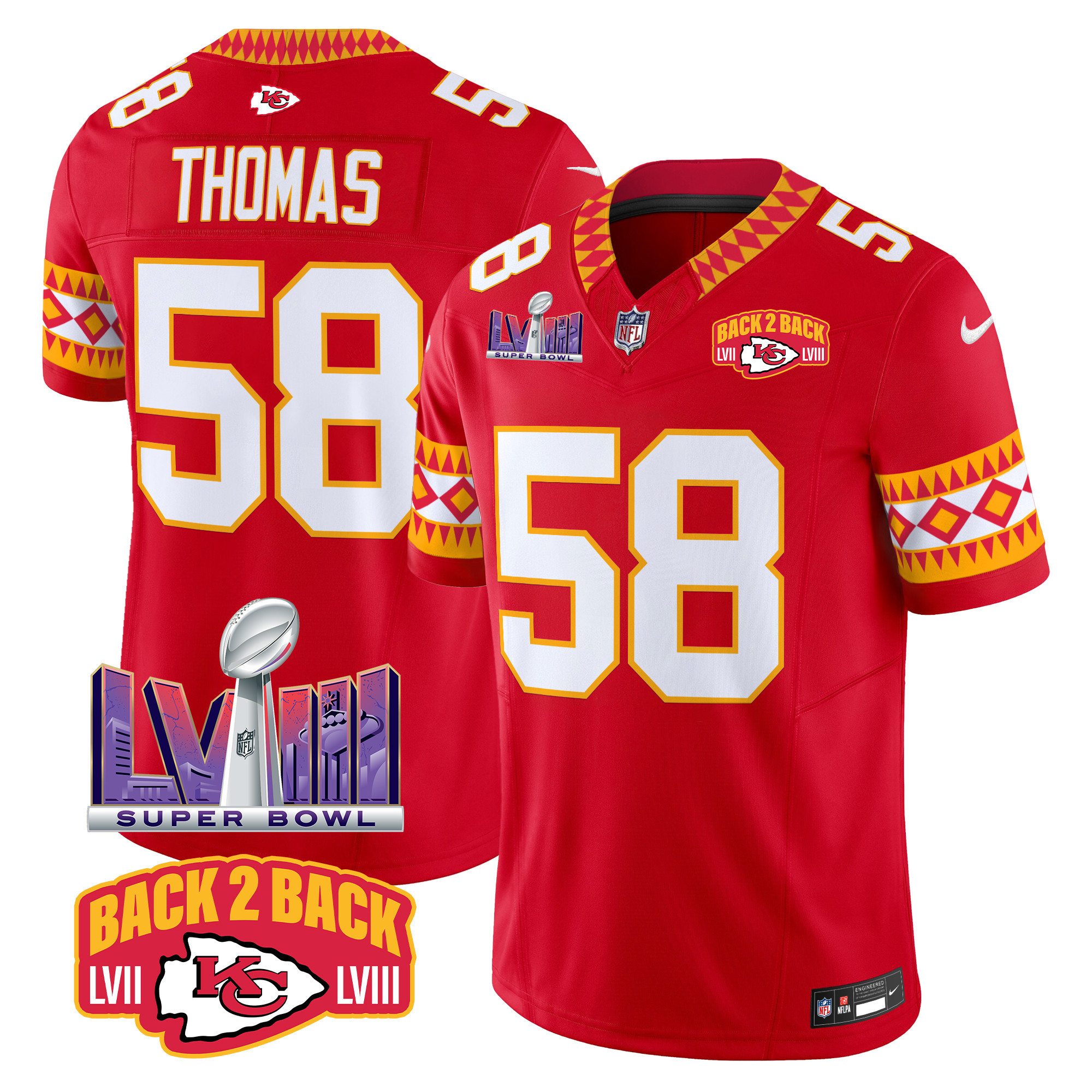 Derrick Thomas Men's Kansas City Chiefs Special Vapor Limited Red Jersey - All Stitched