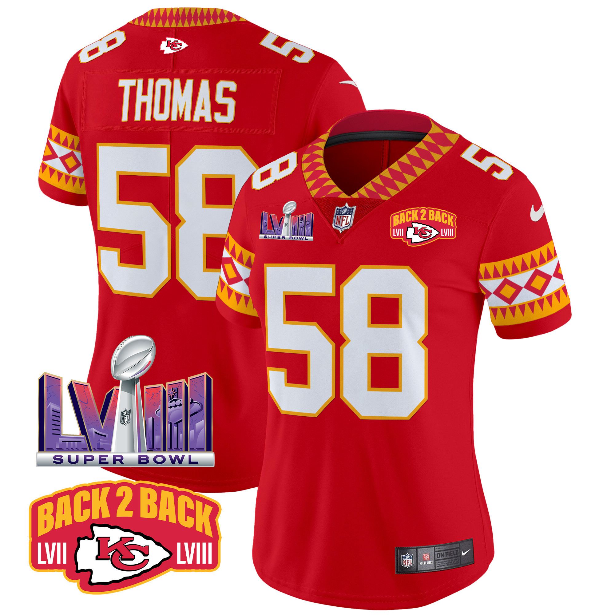 Derrick Thomas Women's Kansas City Chiefs Special Vapor Limited Red Jersey - All Stitched