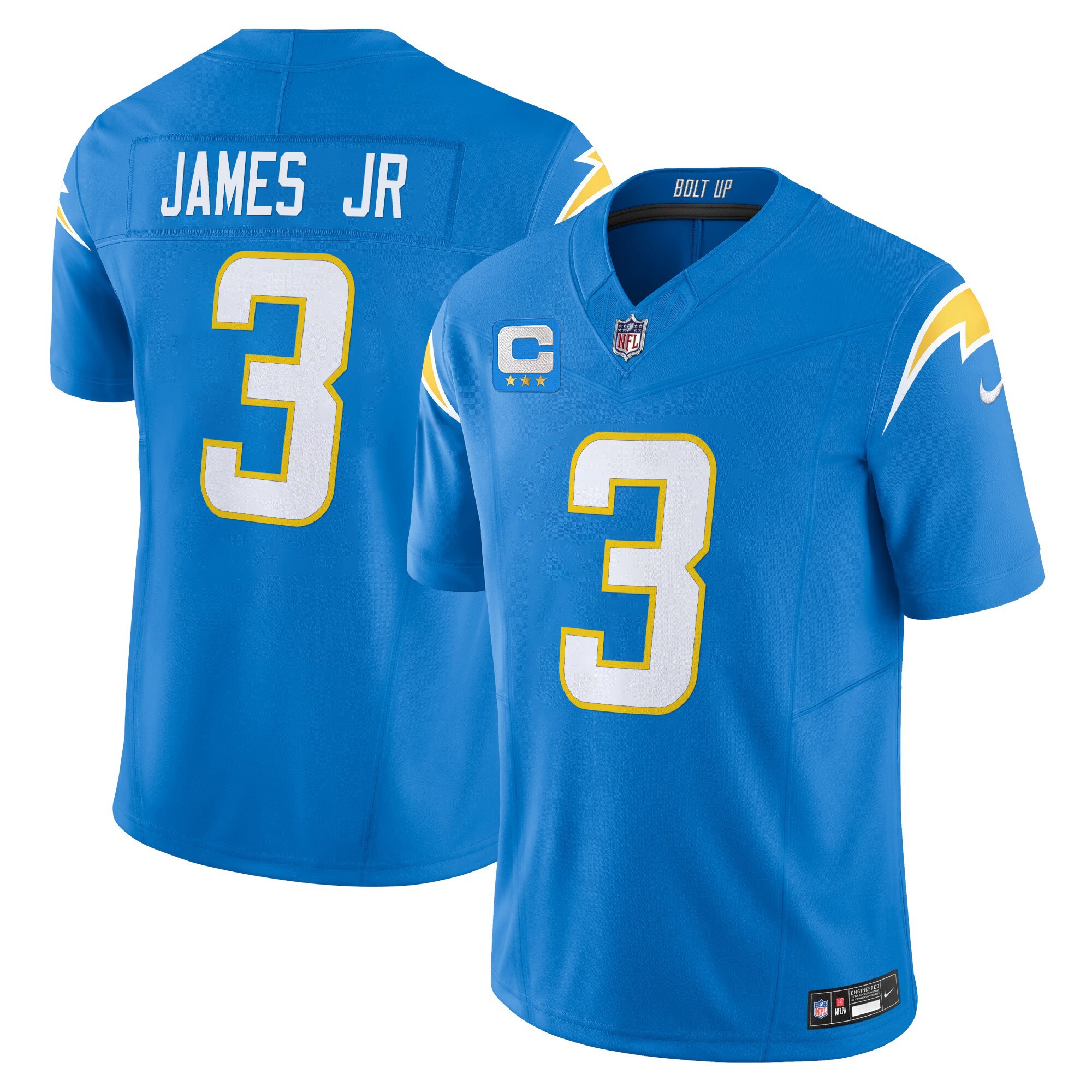 Derwin James Jr. Men's Los Angeles Chargers 2024 Vapor Limited Powder Blue Jersey - All Stitched