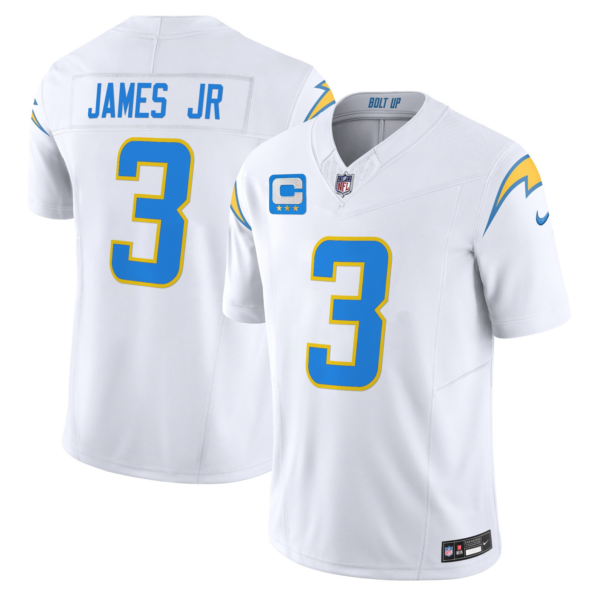 Derwin James Jr. Men's Los Angeles Chargers 2024 Vapor Limited White Jersey - All Stitched