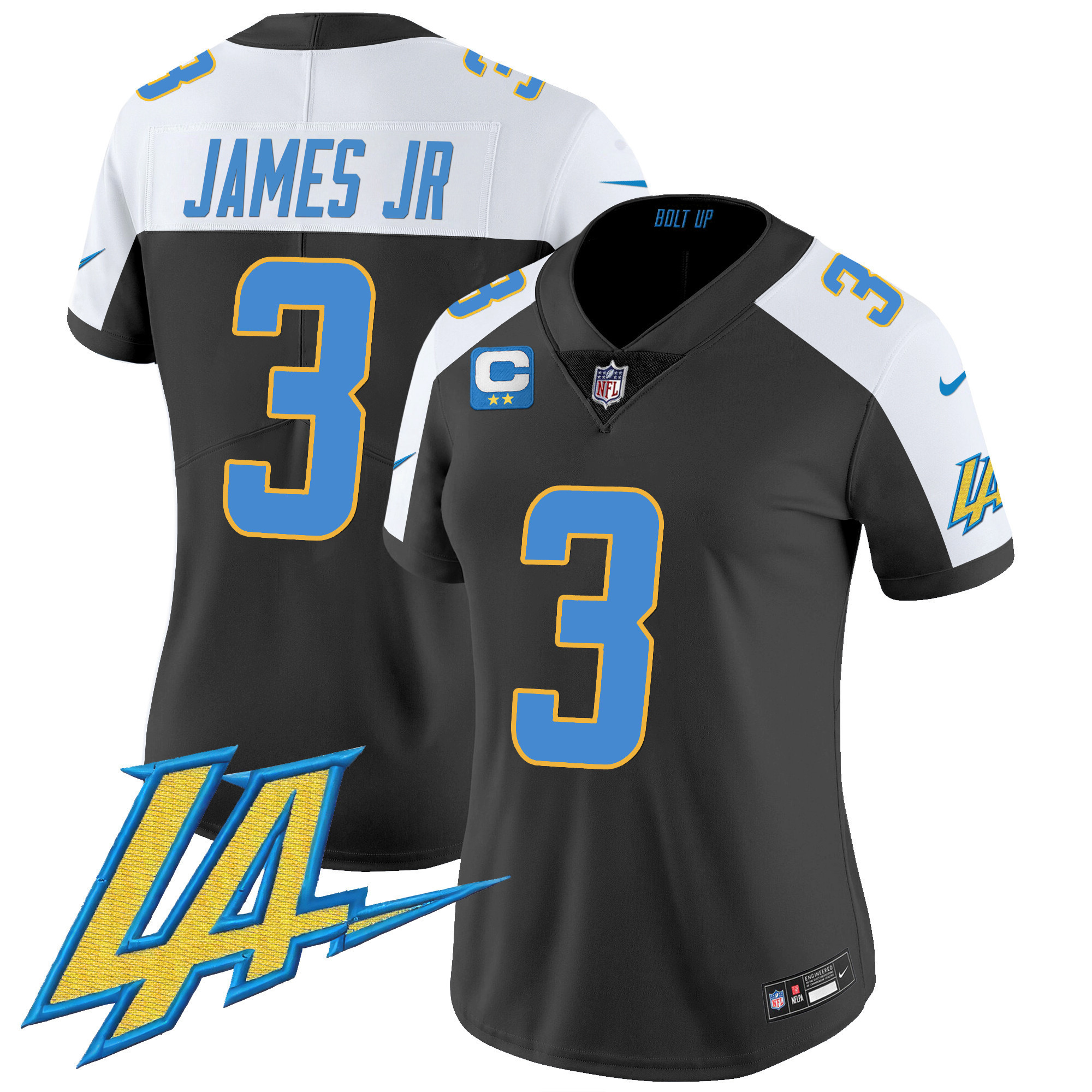 Derwin James Jr. Women's Los Angeles Chargers Vapor Limited Black Alternate Jersey - All Stitched