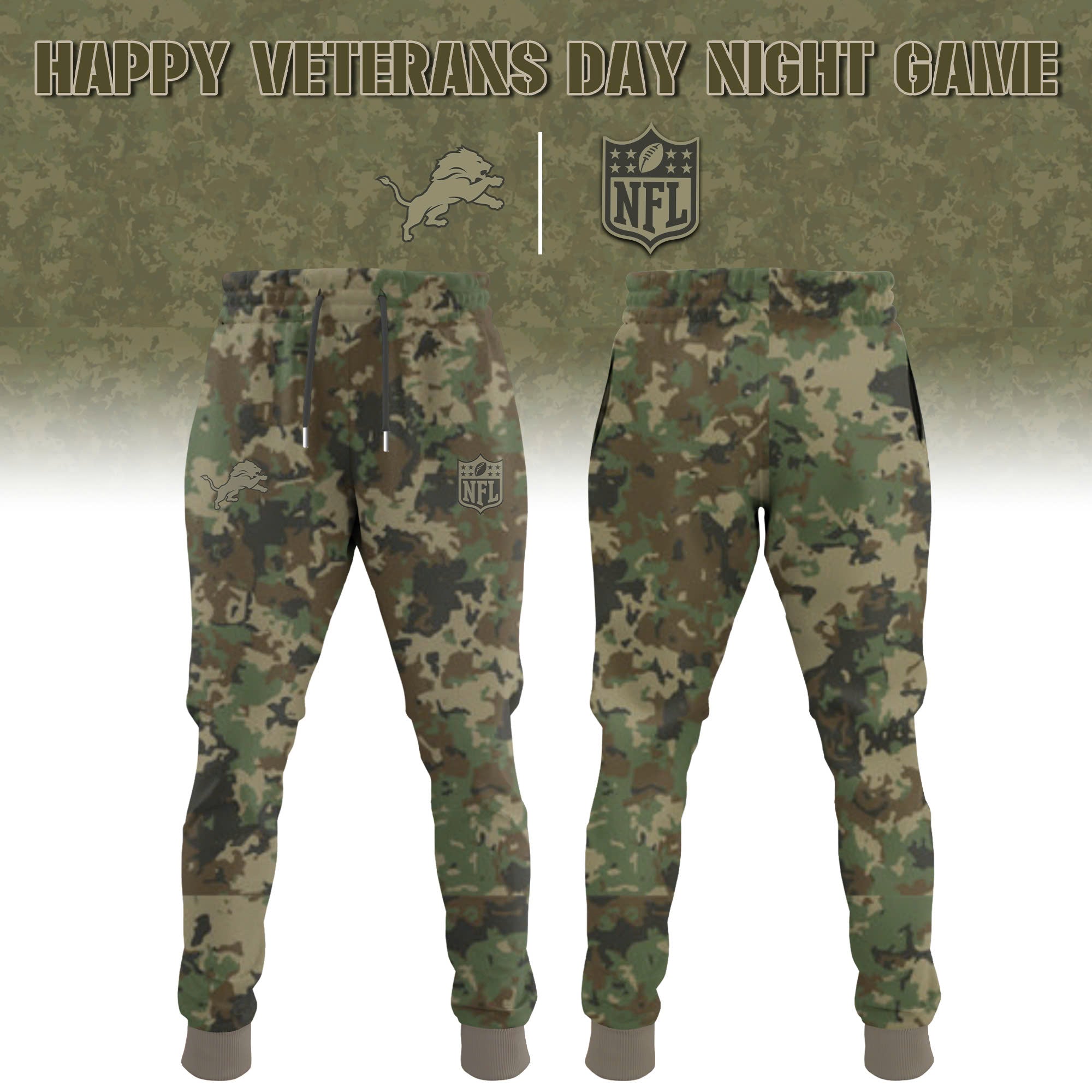 Detroit Lions NFL x Happy Veterans Day Night Game 2025 Limited Jogger