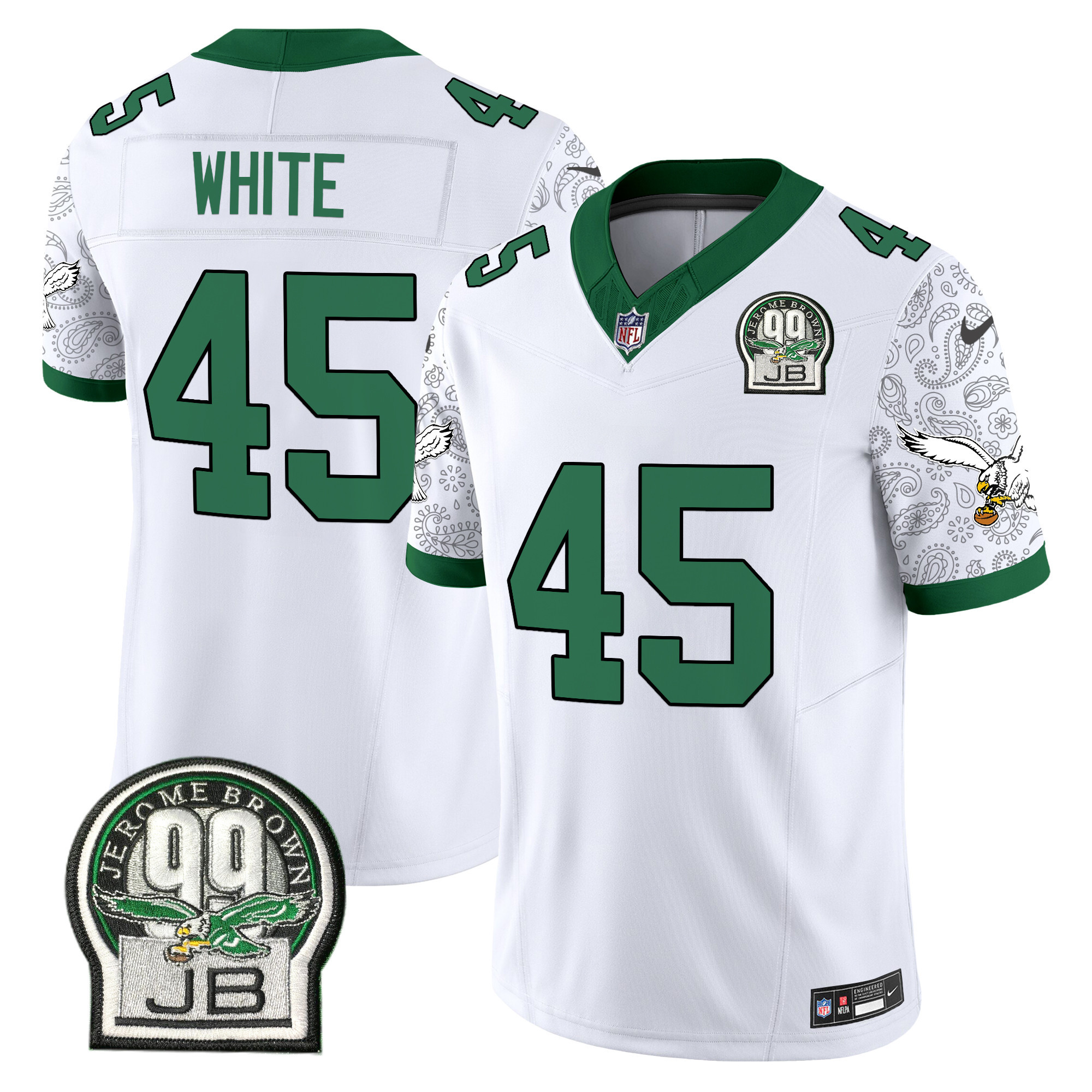 Devin White Men's Philadelphia Eagles Kelly Green Vapor Limited Kelly White Jersey - All Stitched