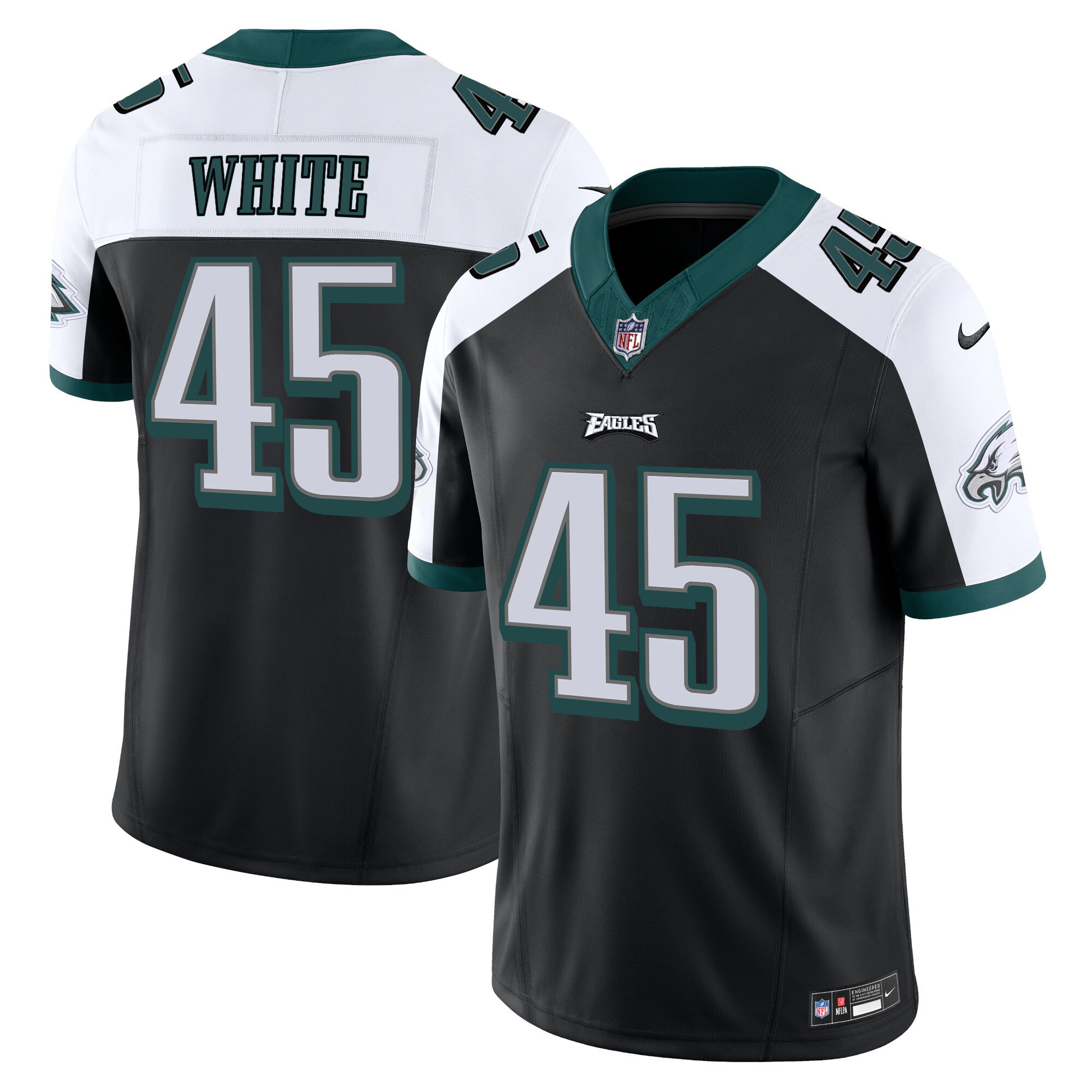 Devin White Men's Philadelphia Eagles Vapor Limited Black Alternate Jersey - All Stitched