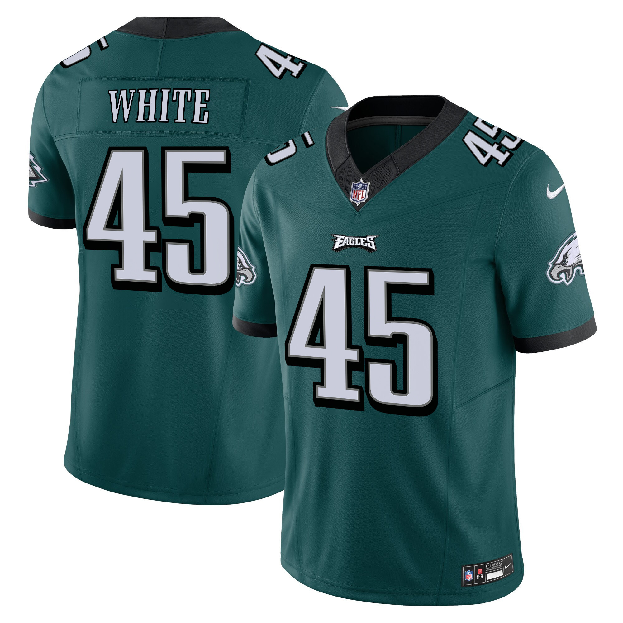 Devin White Men's Philadelphia Eagles Vapor Limited Midnight Green Jersey - All Stitched