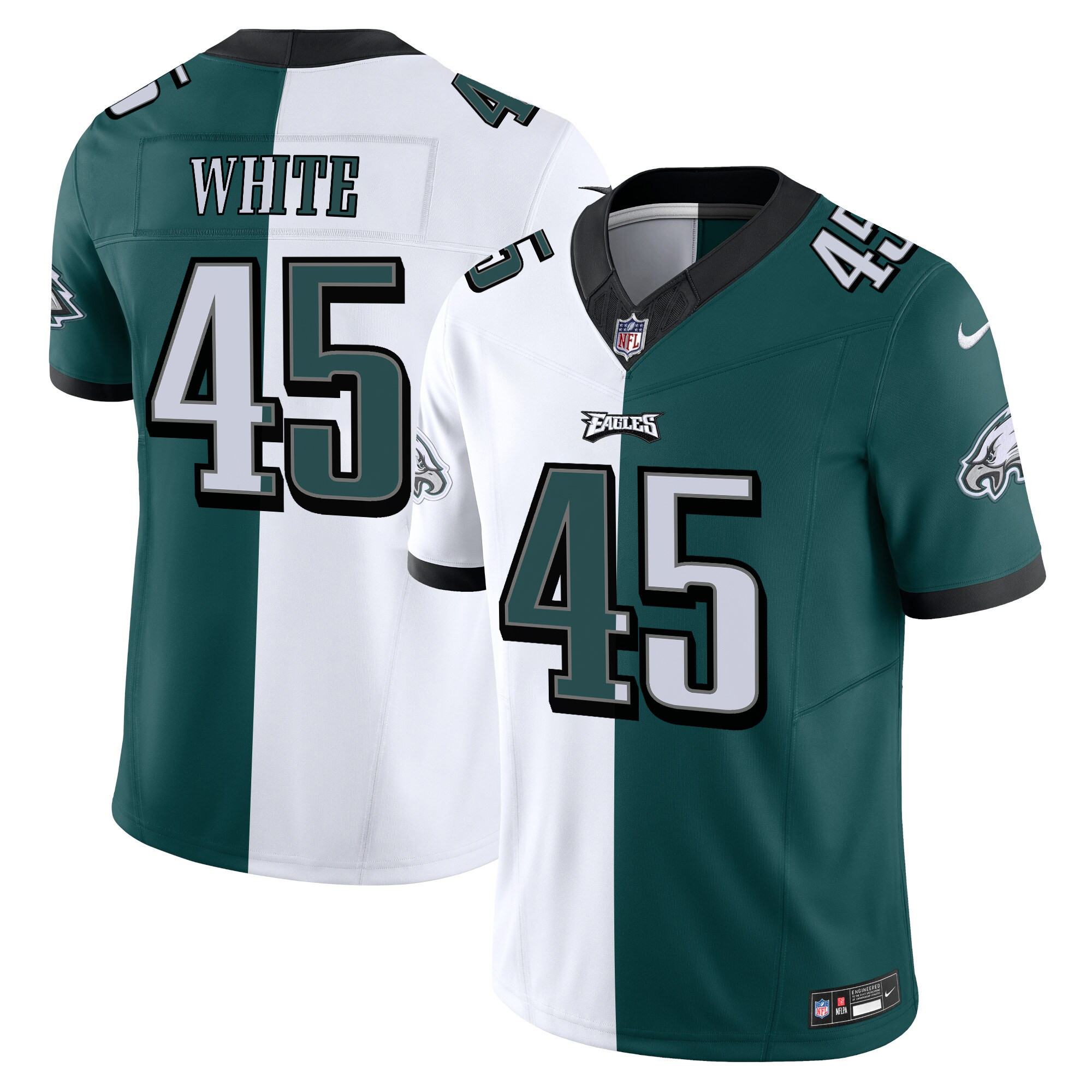 Devin White Men's Philadelphia Eagles Vapor Limited Split Jersey - All Stitched