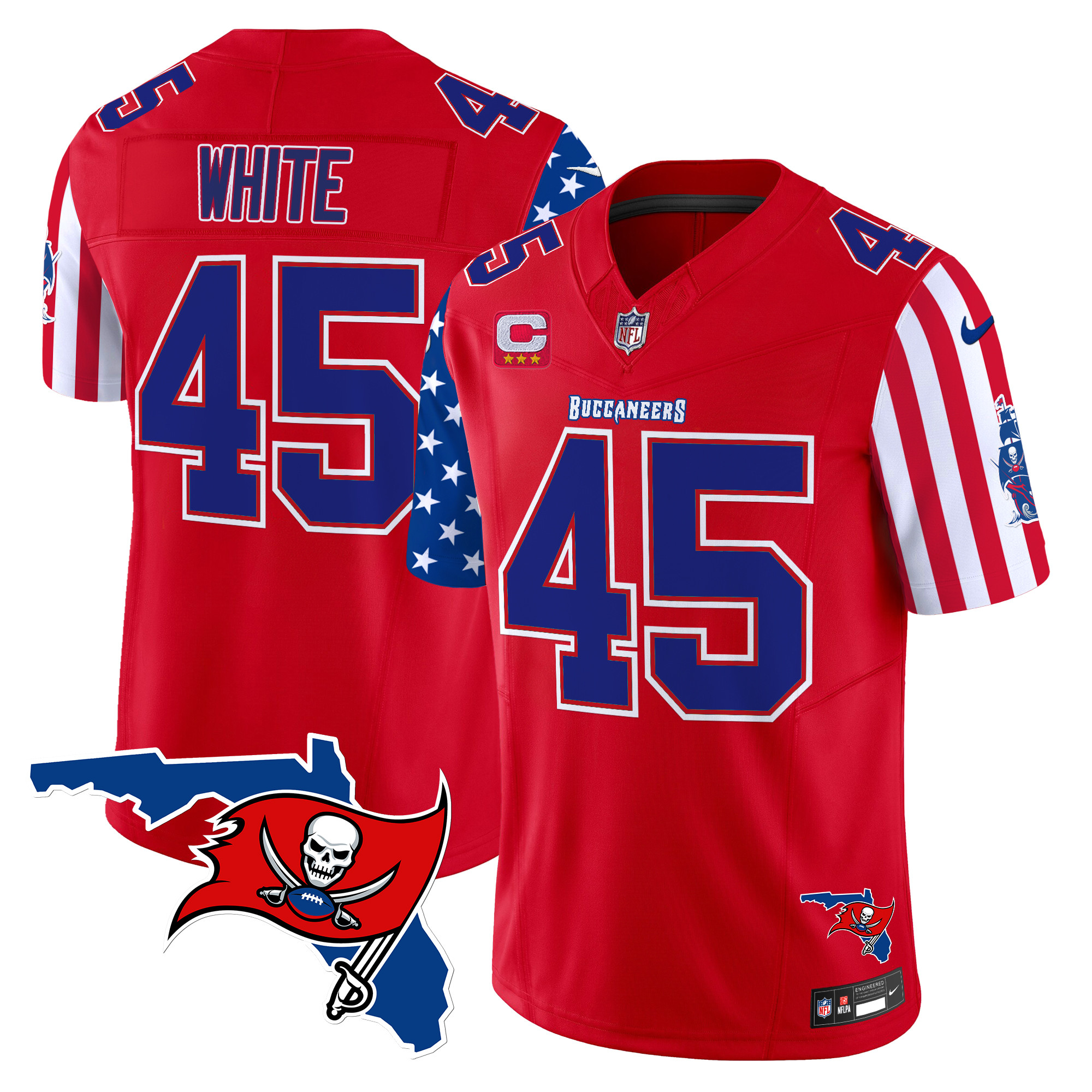 Devin White Men's Tampa Bay Buccaneers American Style Vapor Limited Red Jersey - All Stitched