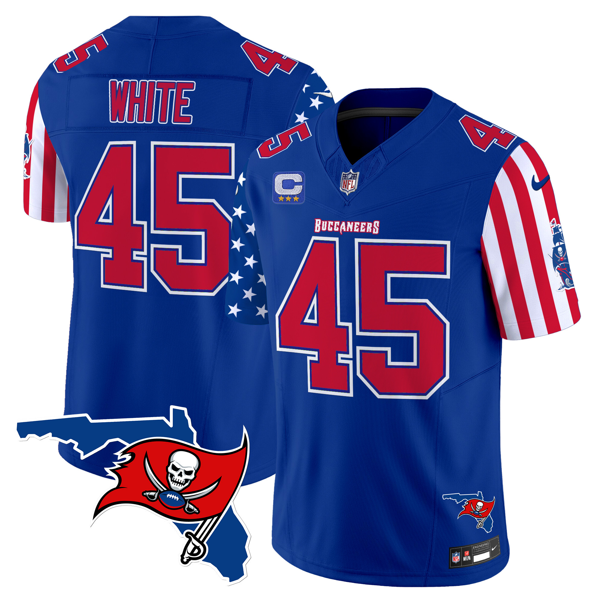Devin White Men's Tampa Bay Buccaneers American Style Vapor Limited Royal Jersey - All Stitched