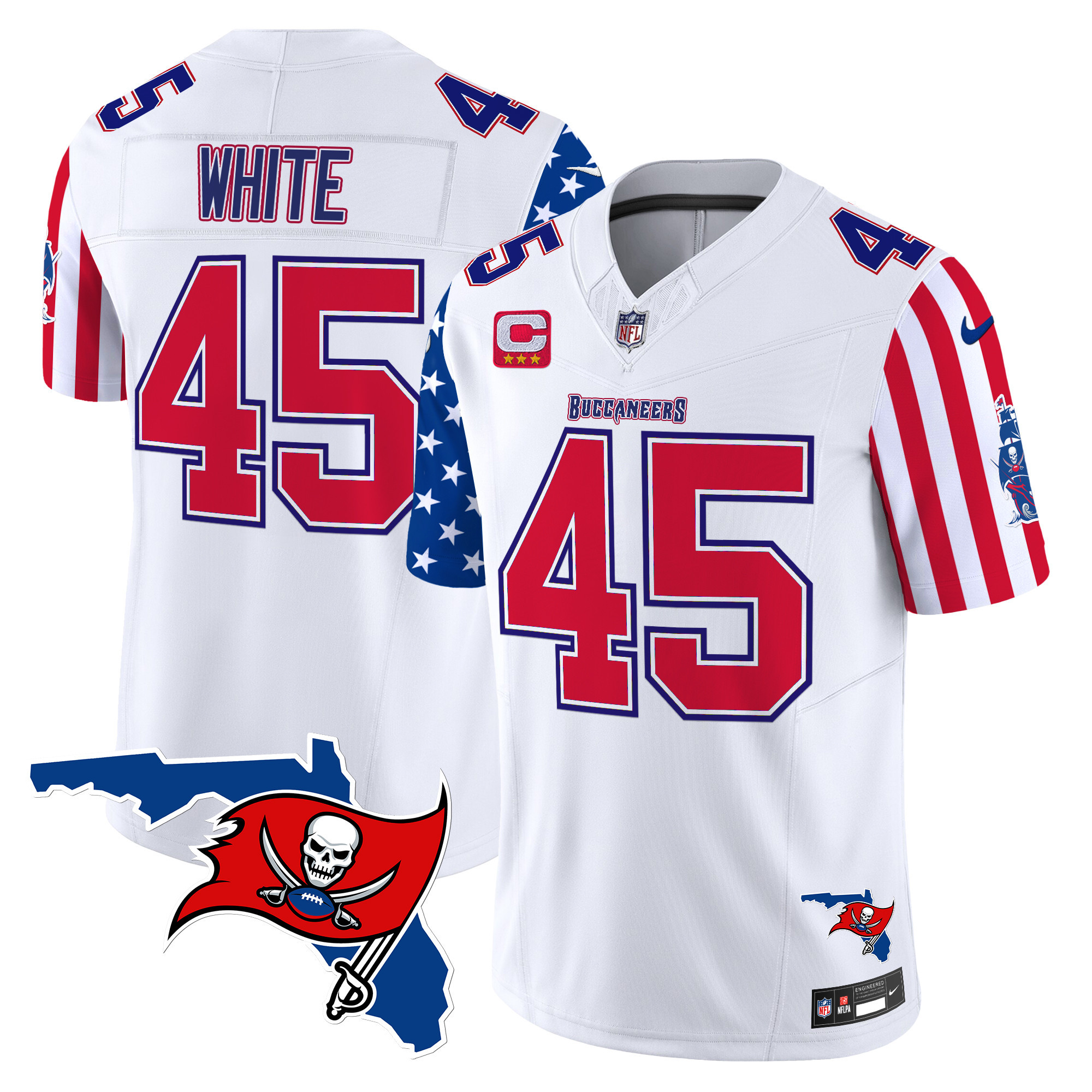 Devin White Men's Tampa Bay Buccaneers American Style Vapor Limited White Jersey - All Stitched