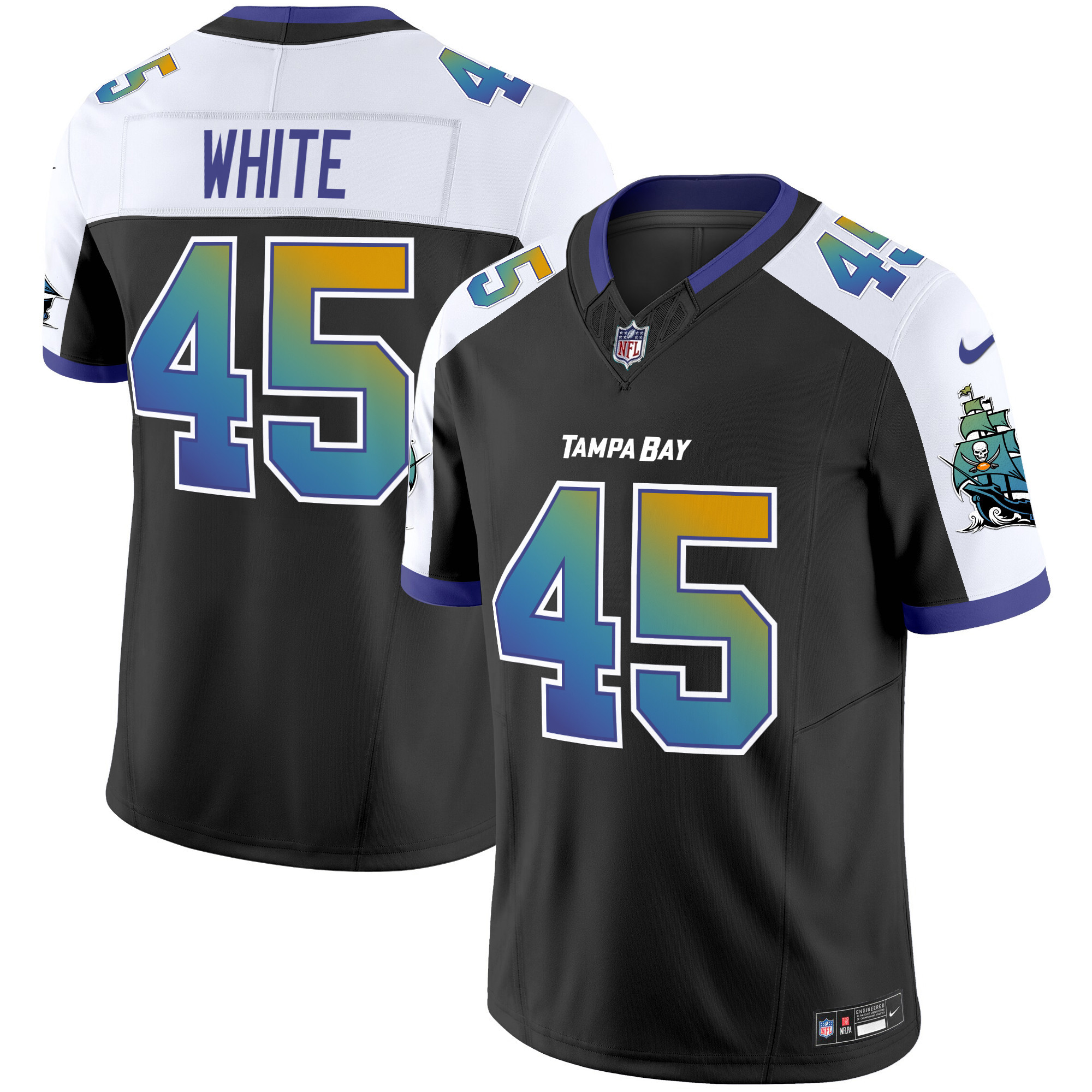 Devin White Men's Tampa Bay Buccaneers "Tampa City" Vapor Limited Alternate Jersey - All Stitched