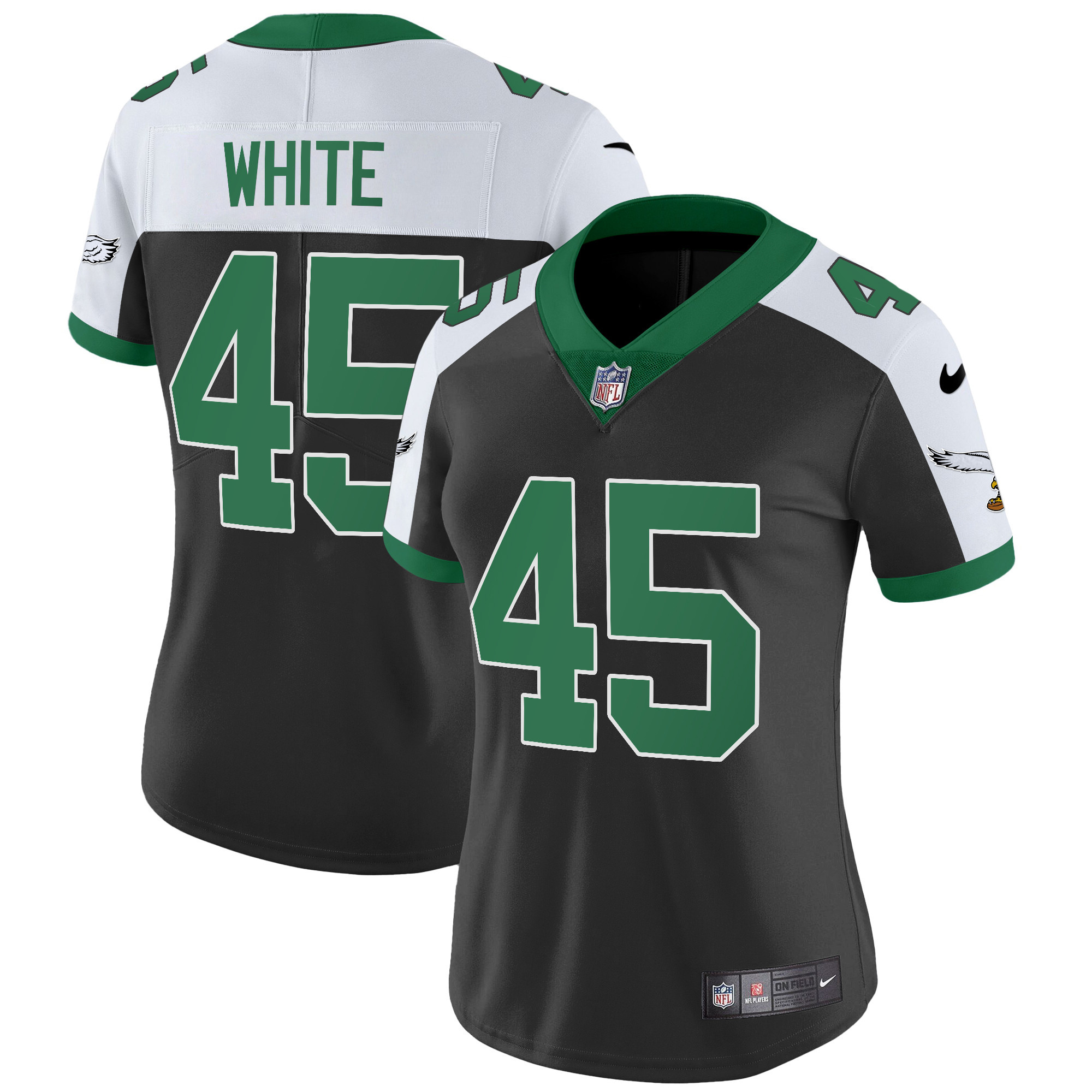Devin White Women's Philadelphia Eagles Kelly Green Vapor Limited Black Alternate Jersey - All Stitched
