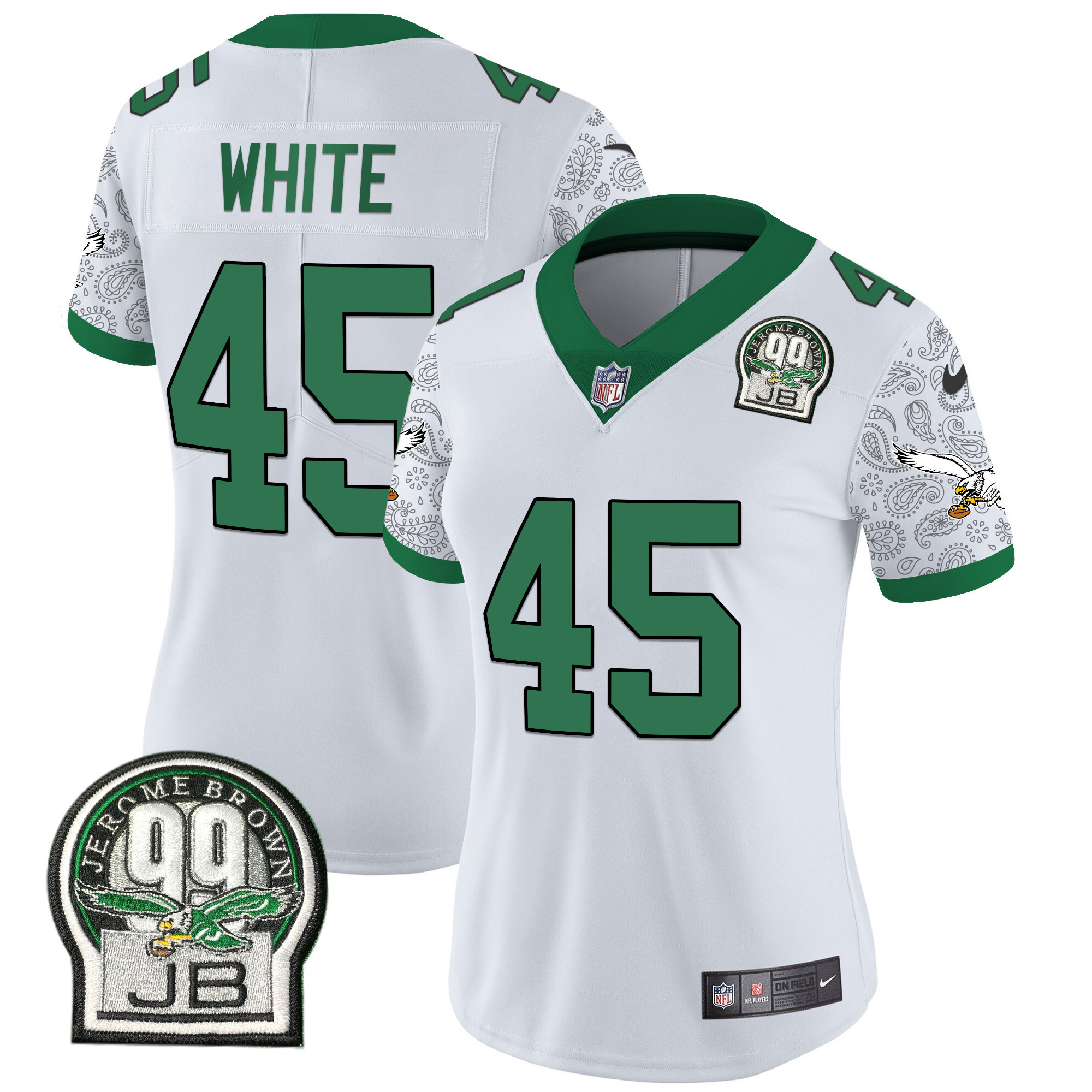 Devin White Women's Philadelphia Eagles Kelly Green Vapor Limited Kelly White Jersey - All Stitched