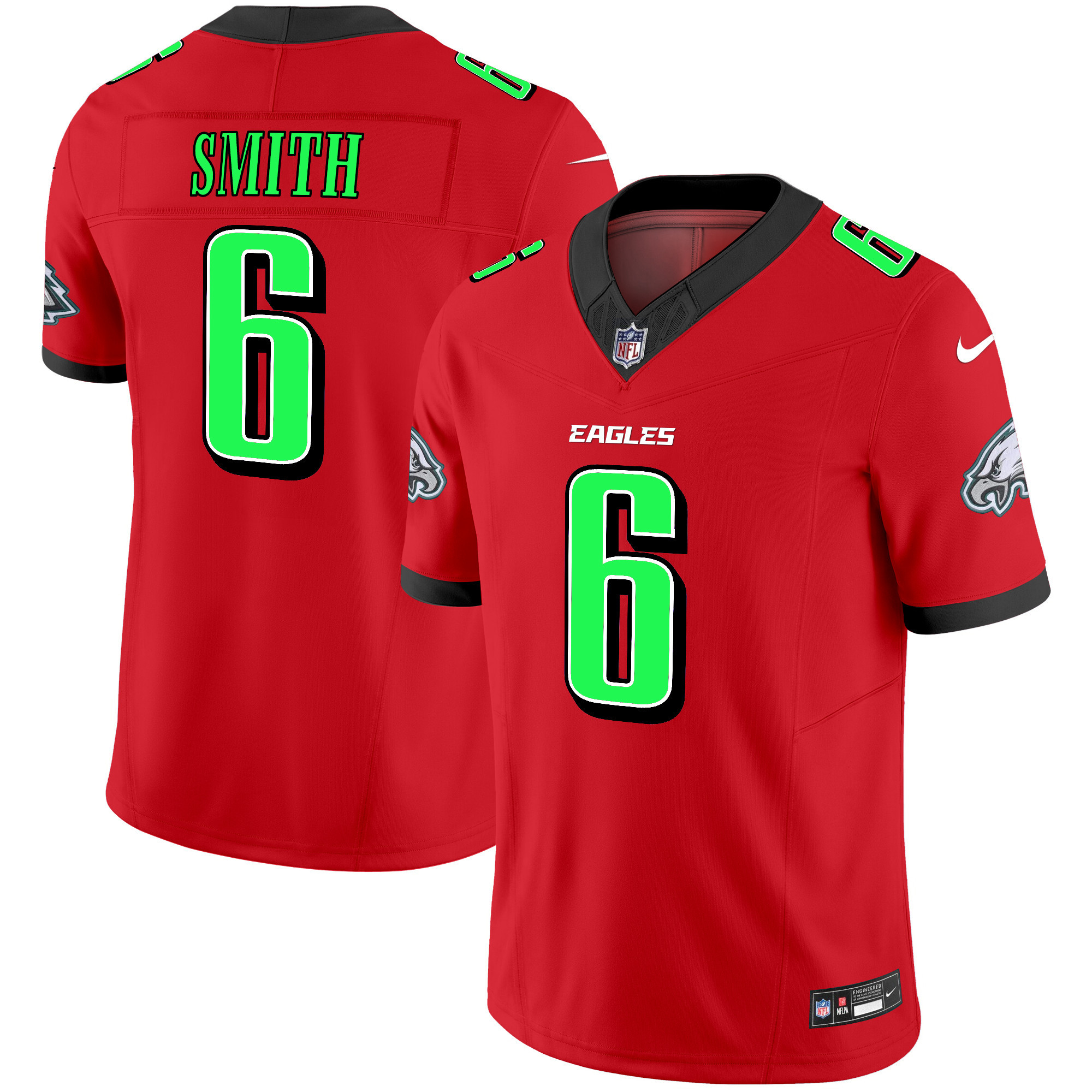 DeVonta Smith Men's Philadelphia Eagles 2024 Practice Vapor Limited Red Jersey - All Stitched
