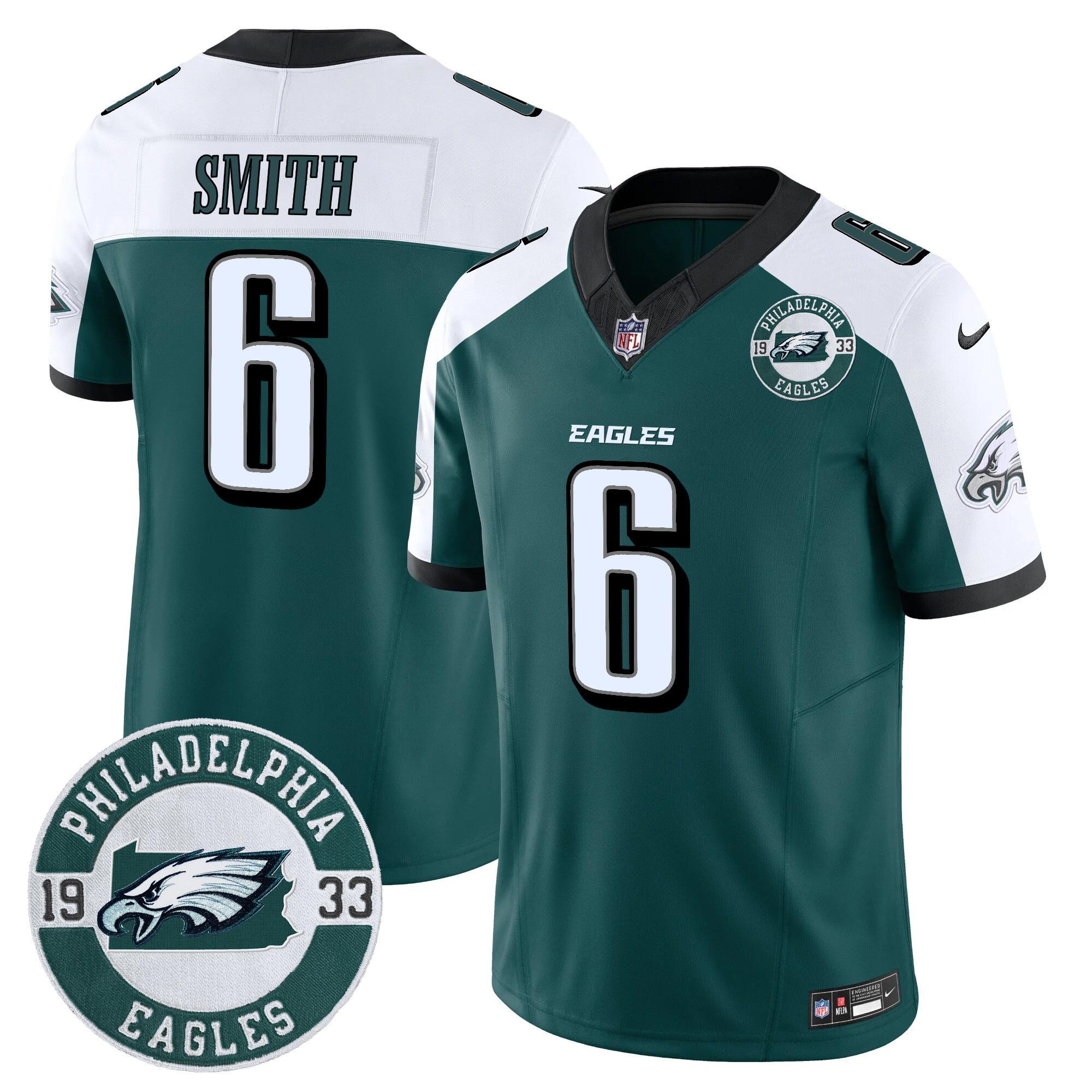 DeVonta Smith Men's Philadelphia Eagles 2024 Vapor Limited Alternate Jersey - All Stitched