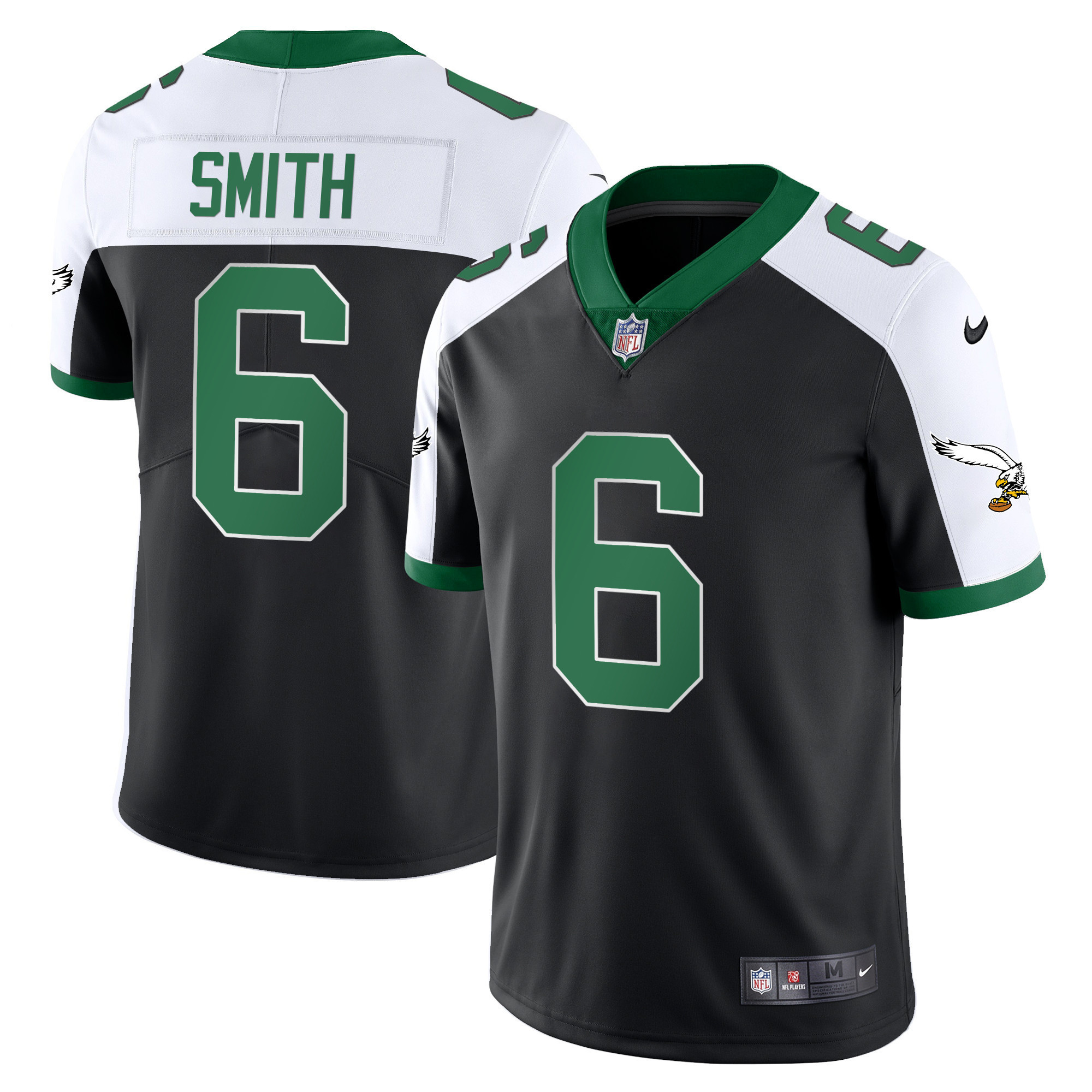 DeVonta Smith Men's Philadelphia Eagles Alternate Kelly Green & Gold Black Jersey - All Stitched