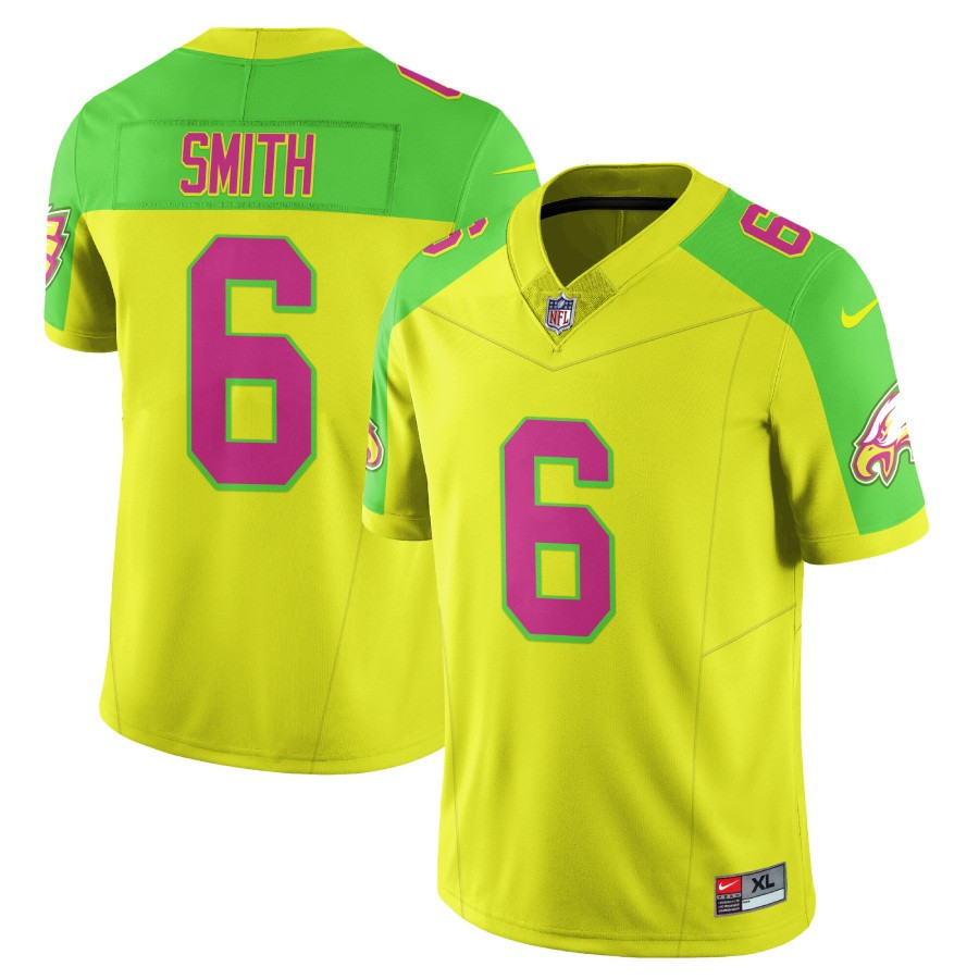 Devonta Smith Men's Philadelphia Eagles City Edition Vapor Limited Yellow Jersey - All Stitched