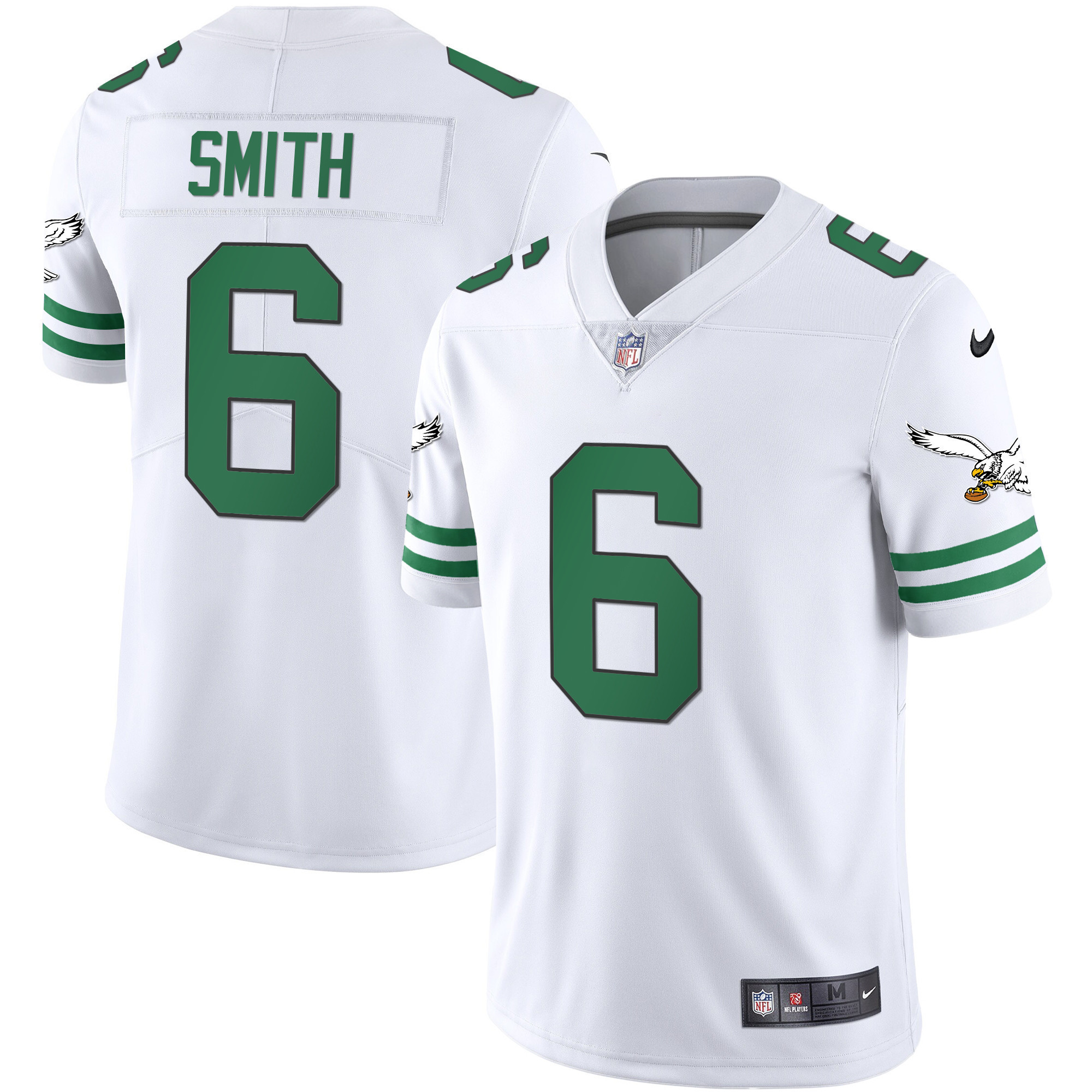 DeVonta Smith Men's Philadelphia Eagles Gold & Kelly Vapor Kelly White Jersey - All Stitched