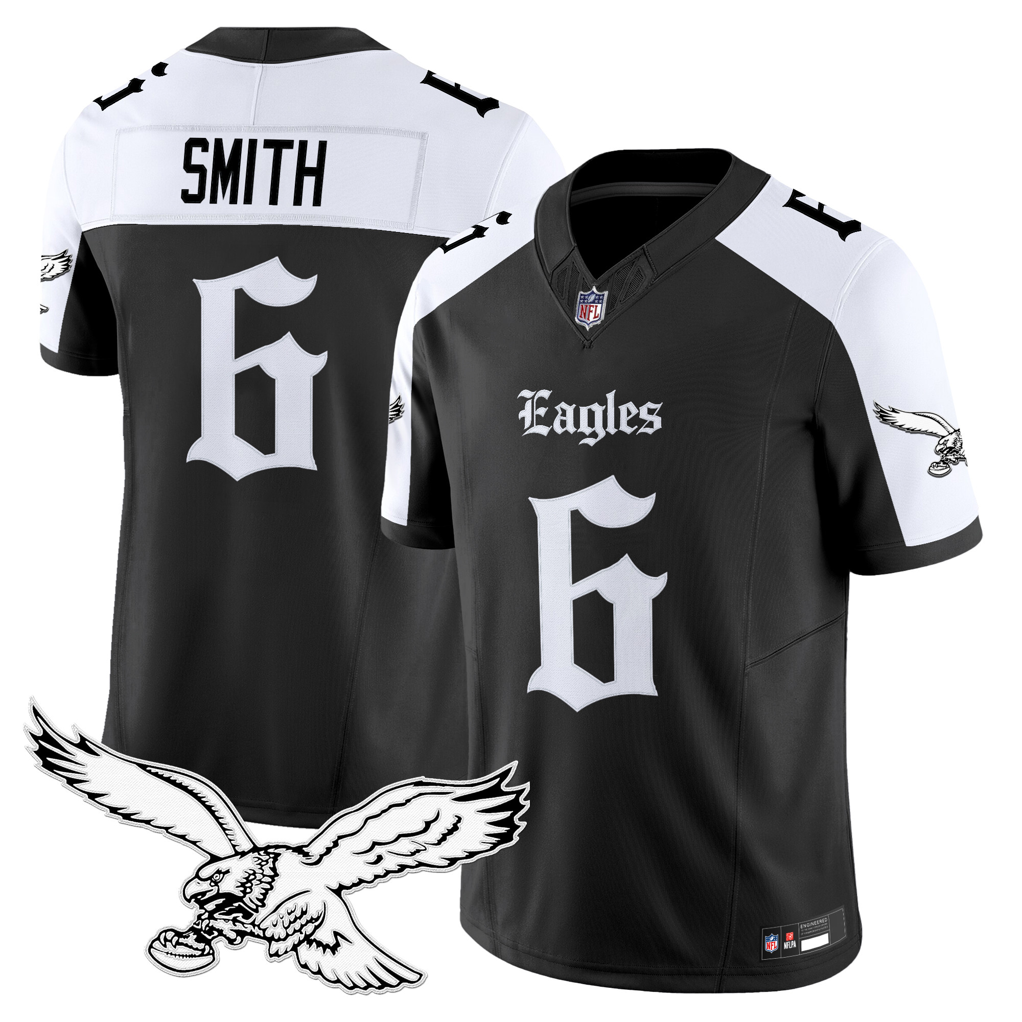 DeVonta Smith Men's Philadelphia Eagles 'Gothic Philly Edition' Vapor Limited Alternate Jersey - All Stitched