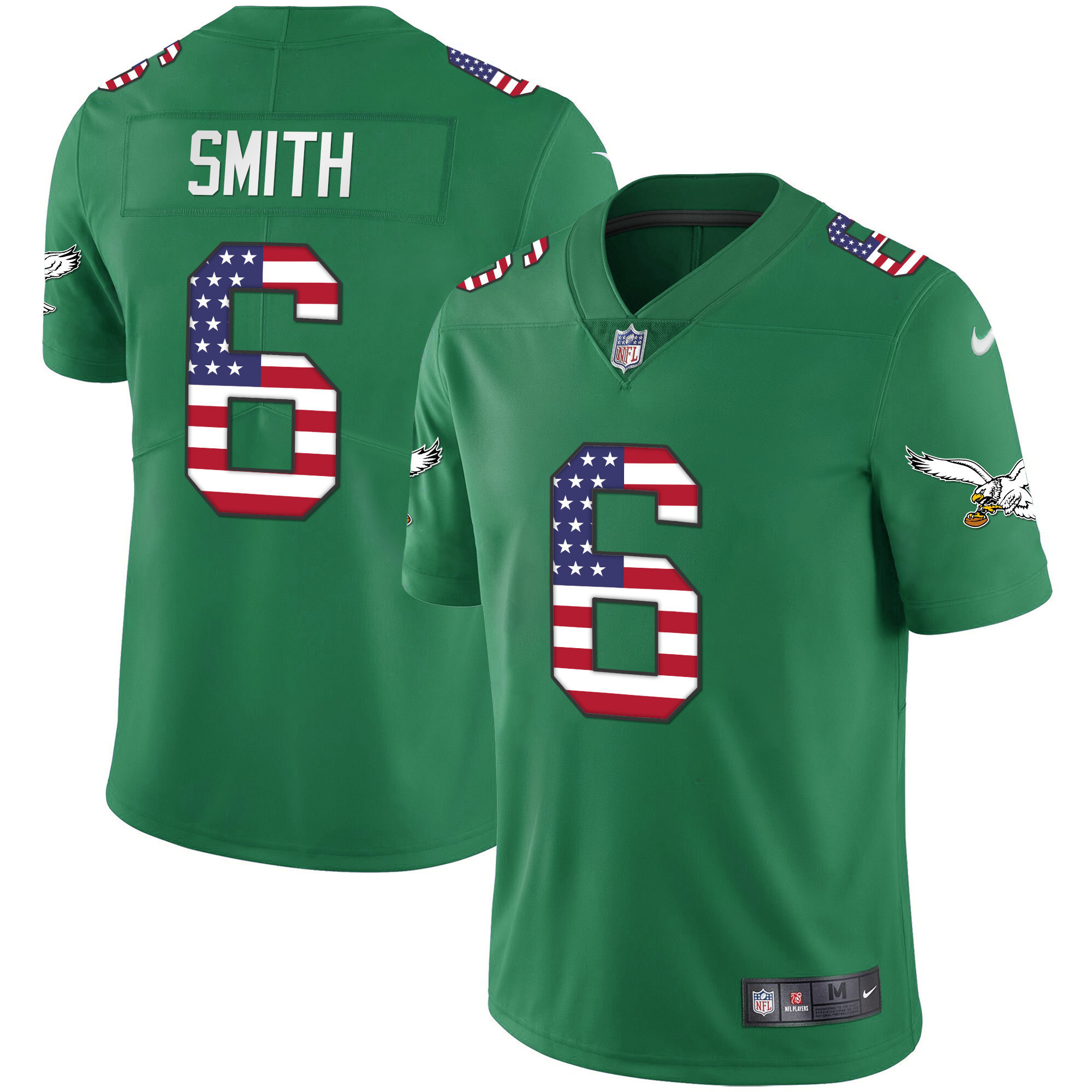 DeVonta Smith Men's Philadelphia Eagles Kelly Green Gold Flag Vapor Kelly Green Jersey - All Stitched