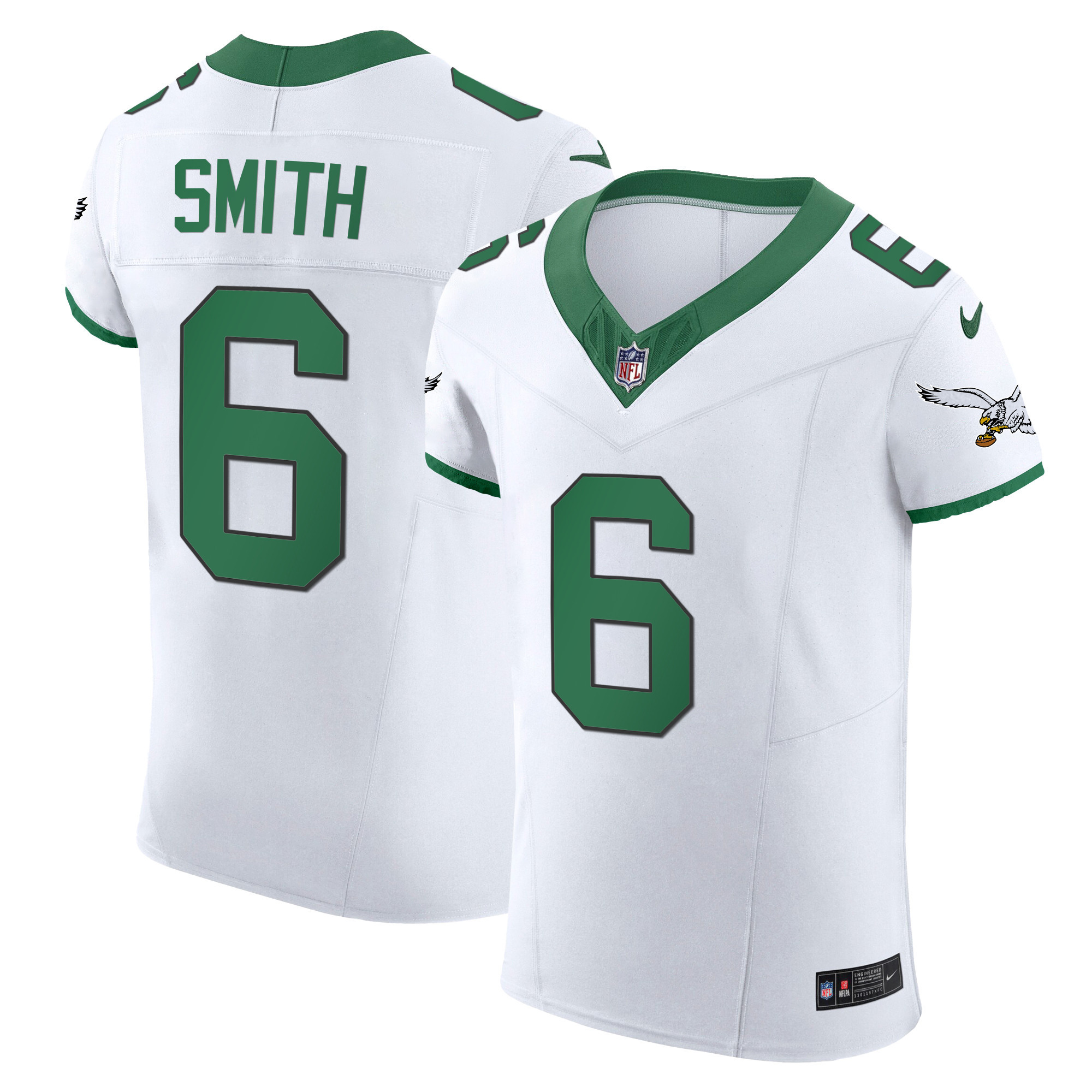 DeVonta Smith Men's Philadelphia Eagles Kelly Green Vapor Elite Kelly White Jersey - All Stitched