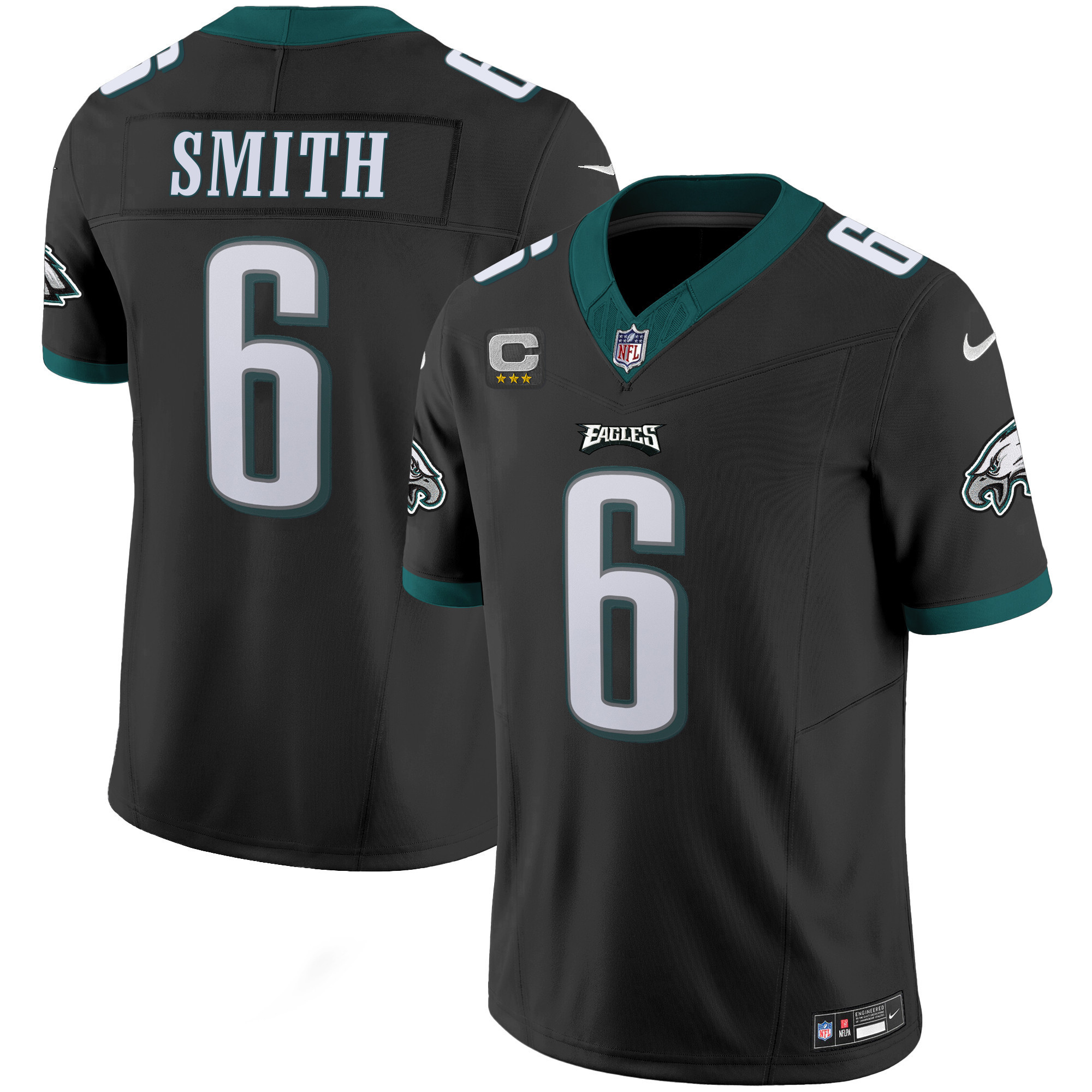 DeVonta Smith Men's Philadelphia Eagles Vapor Limited Black Jersey - All Stitched