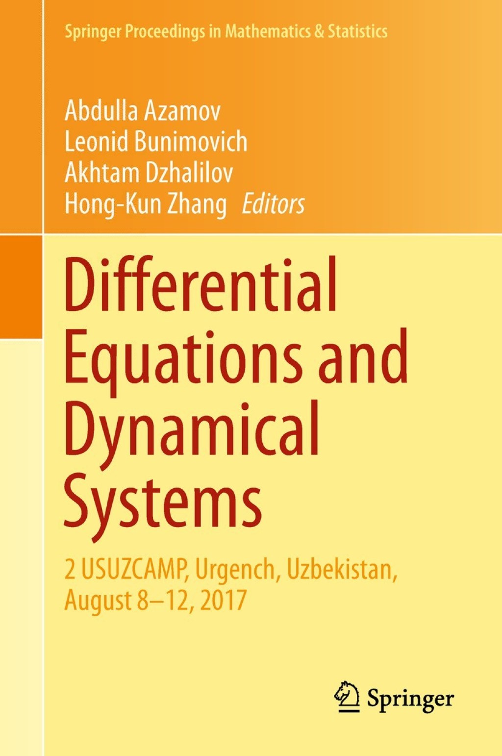 Differential Equations and Dynamical Systems 2 USUZCAMP, Urgench ...