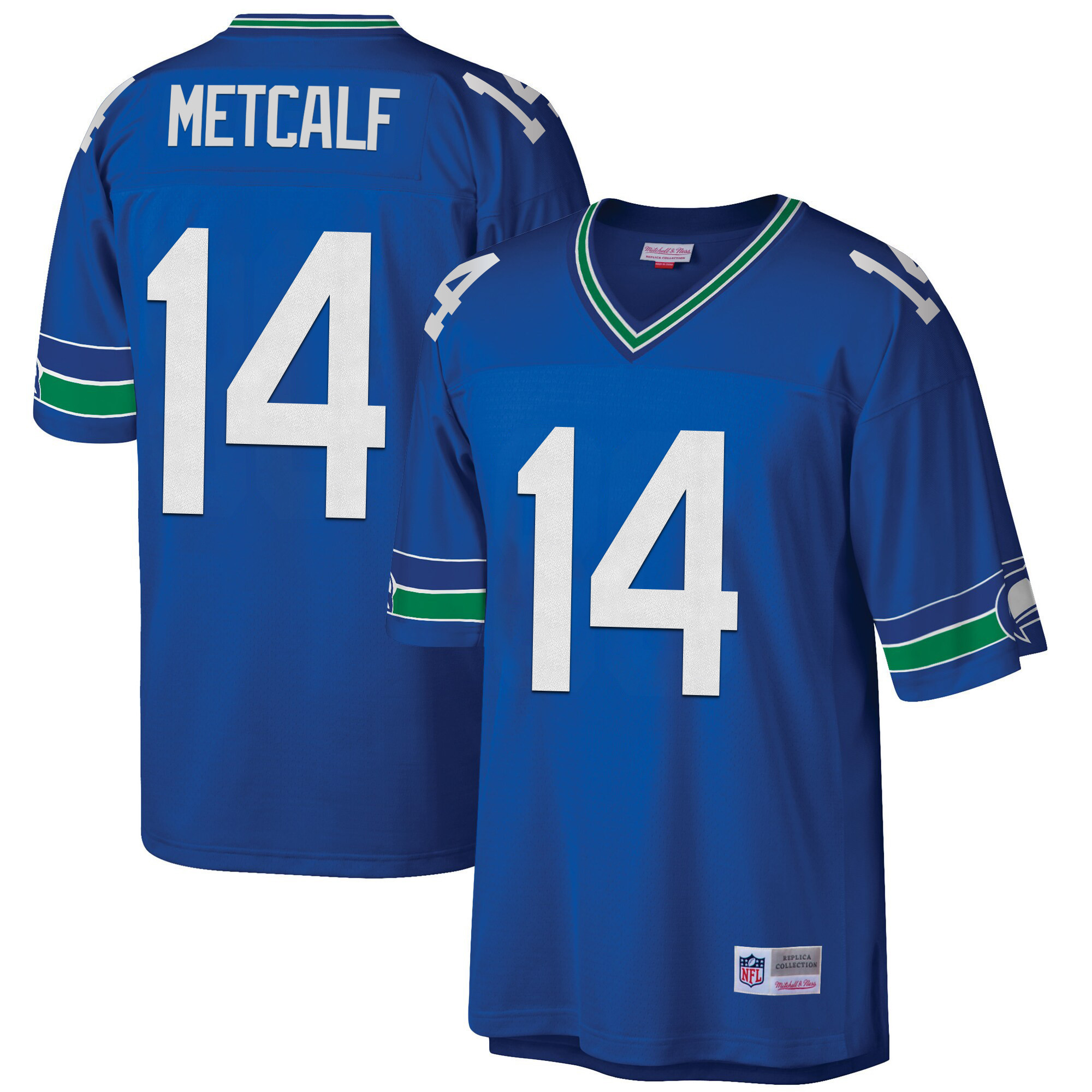 DK Metcalf Men's Seattle Seahawks Big & Tall 1985 Retired Royal Jersey - All Stitched