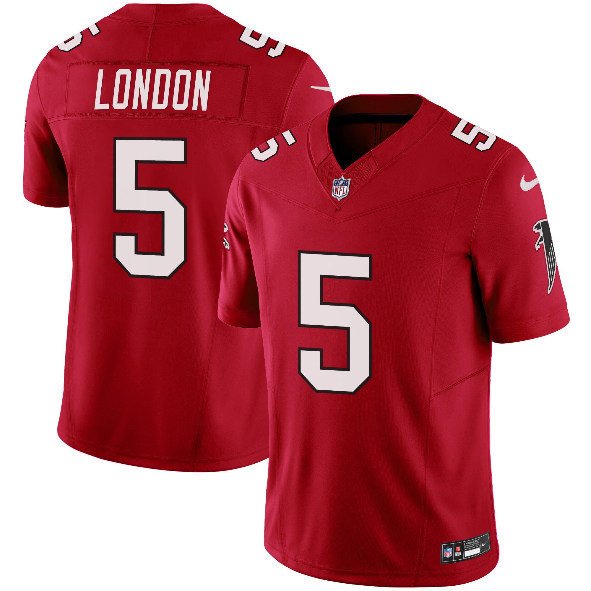 Drake London Men's Atlanta Falcons Vapor Limited Red Jersey - All Stitched