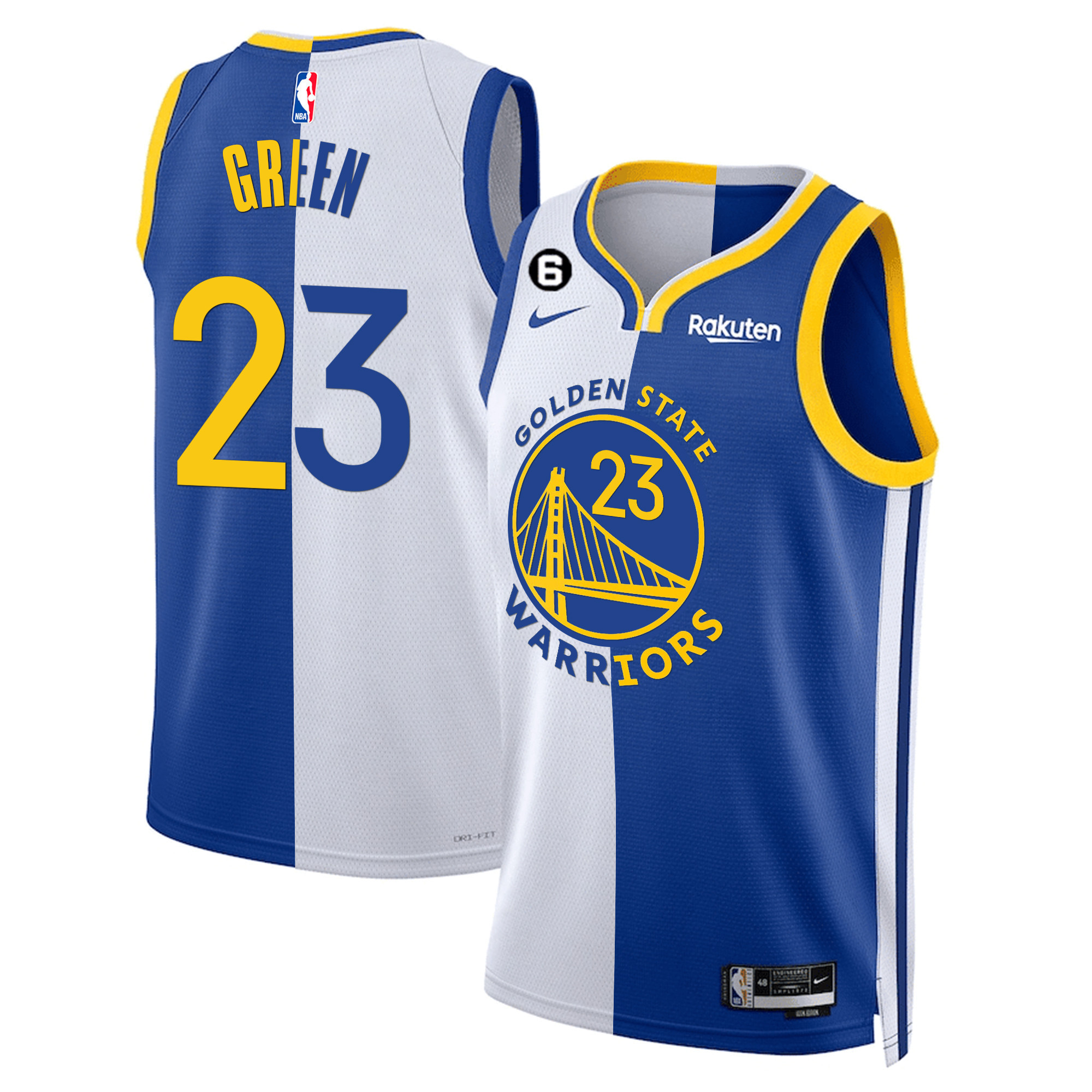 Draymond Green Men's Golden State Warriors 2022/23 Split Jersey Collection - All Stitched