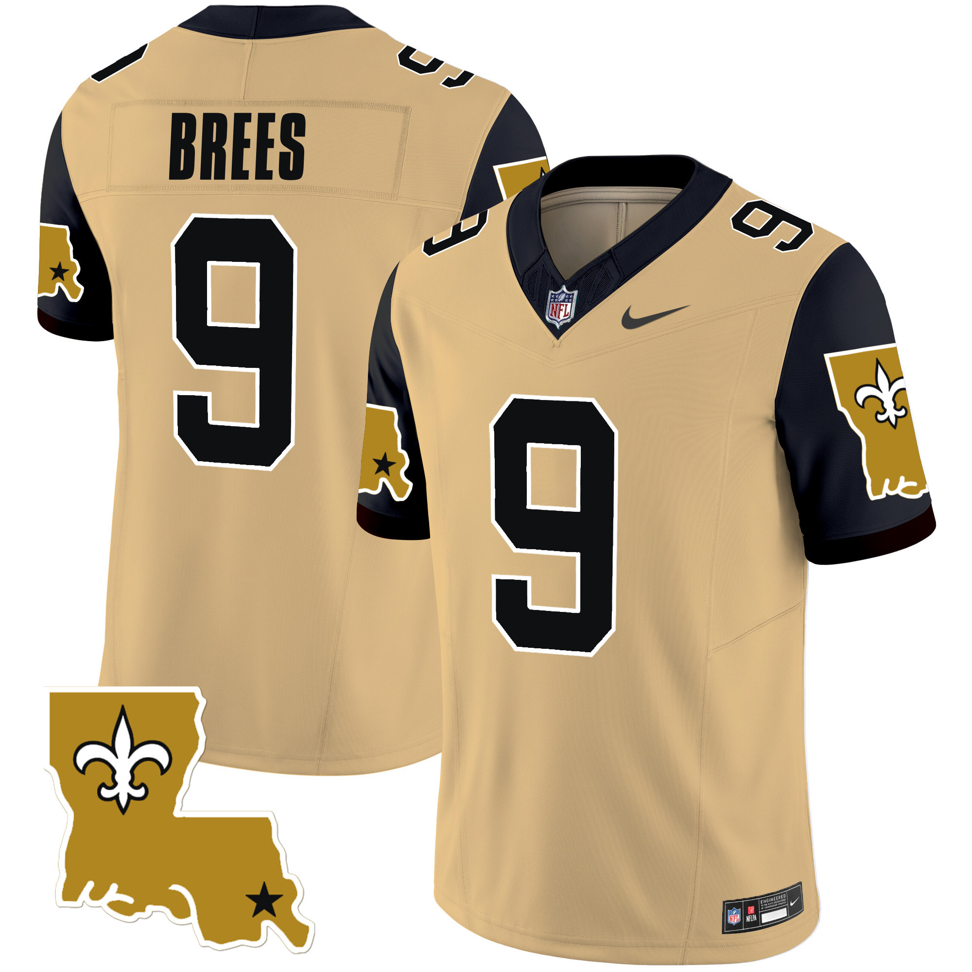 Drew Brees Men's New Orleans Saints 1987 Legacy Vapor Limited Gold Jersey - All Stitched