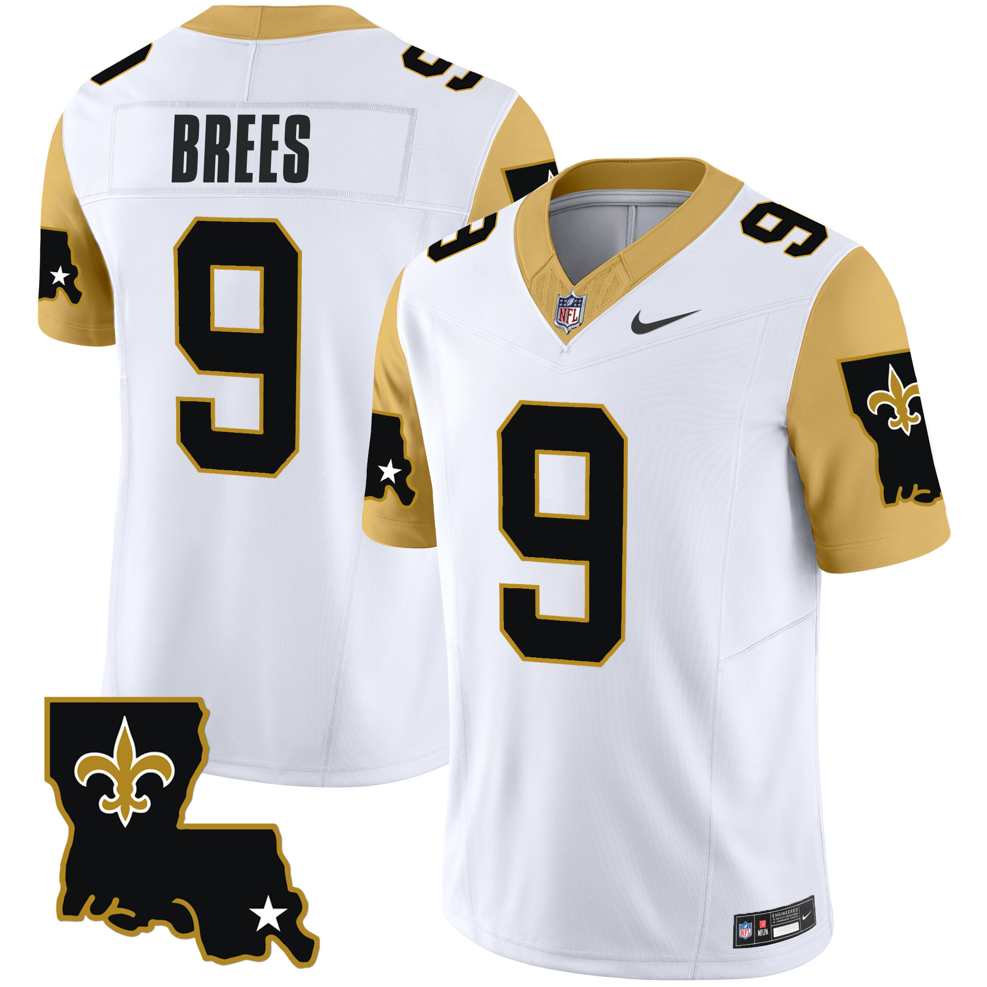 Drew Brees Men's New Orleans Saints 1987 Legacy Vapor Limited White Jersey - All Stitched