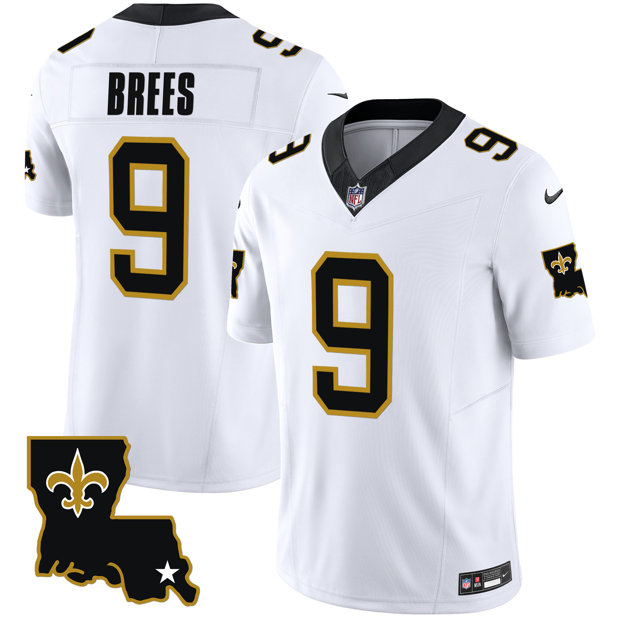 Drew Brees Men's New Orleans Saints 1987 Legacy Vapor White Jersey - All Stitched