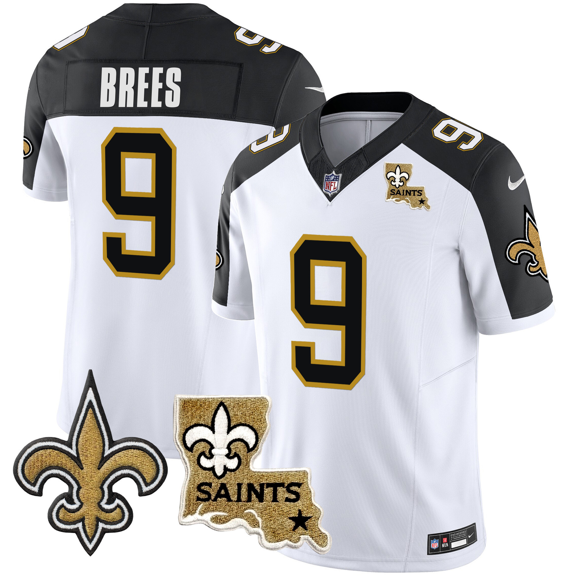 Drew Brees Men's New Orleans Saints Vapor Limited Inverted Jersey - All Stitched