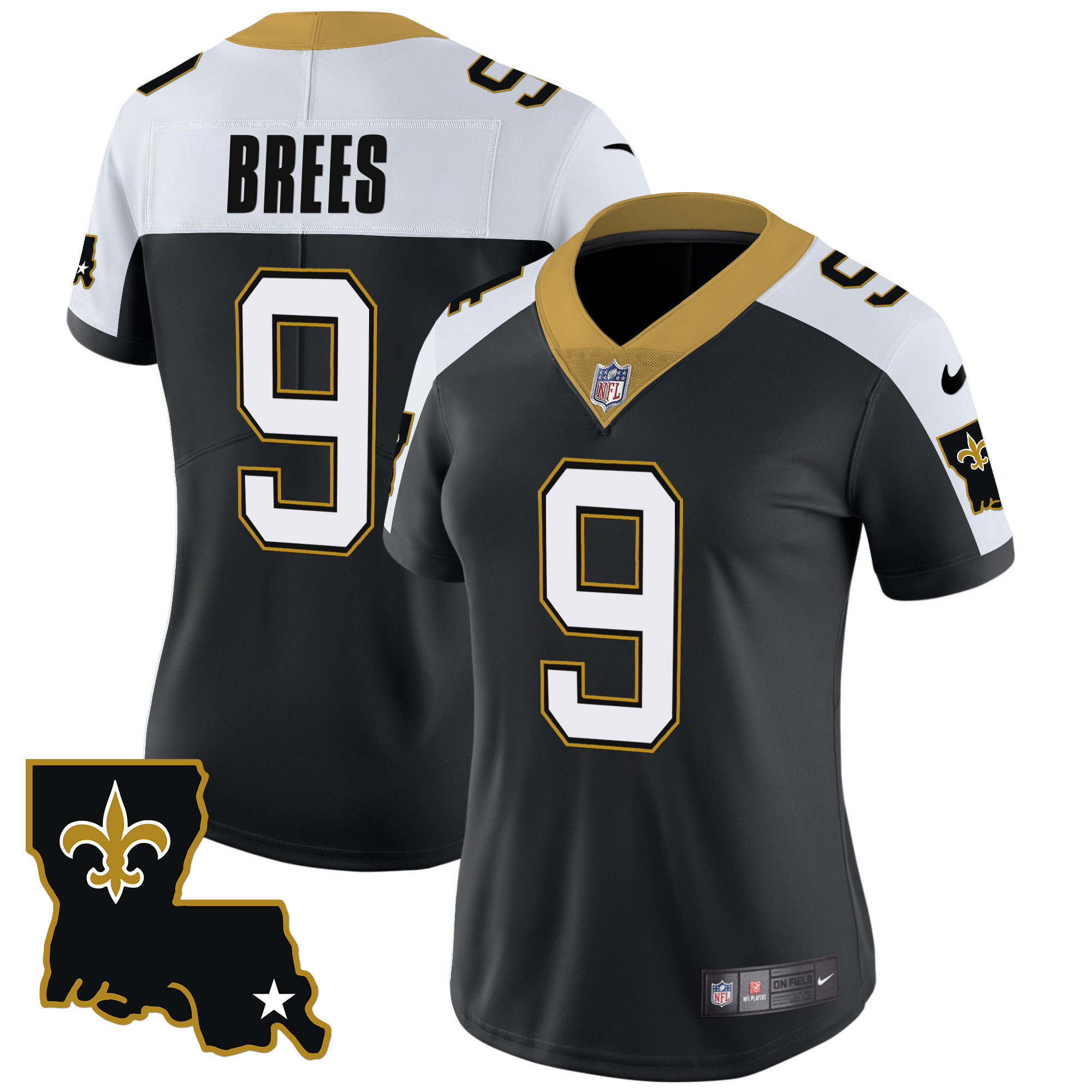 Drew Brees Women's New Orleans Saints 1987 Legacy Vapor Alternate Jersey - All Stitched