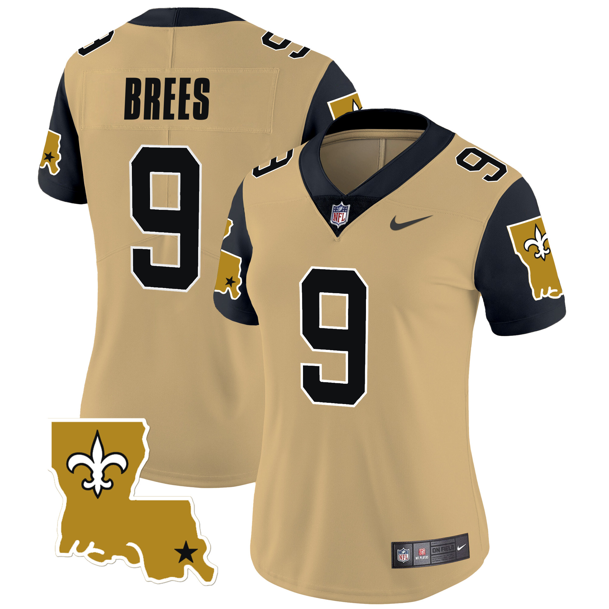 Drew Brees Women's New Orleans Saints 1987 Legacy Vapor Limited Gold Jersey - All Stitched