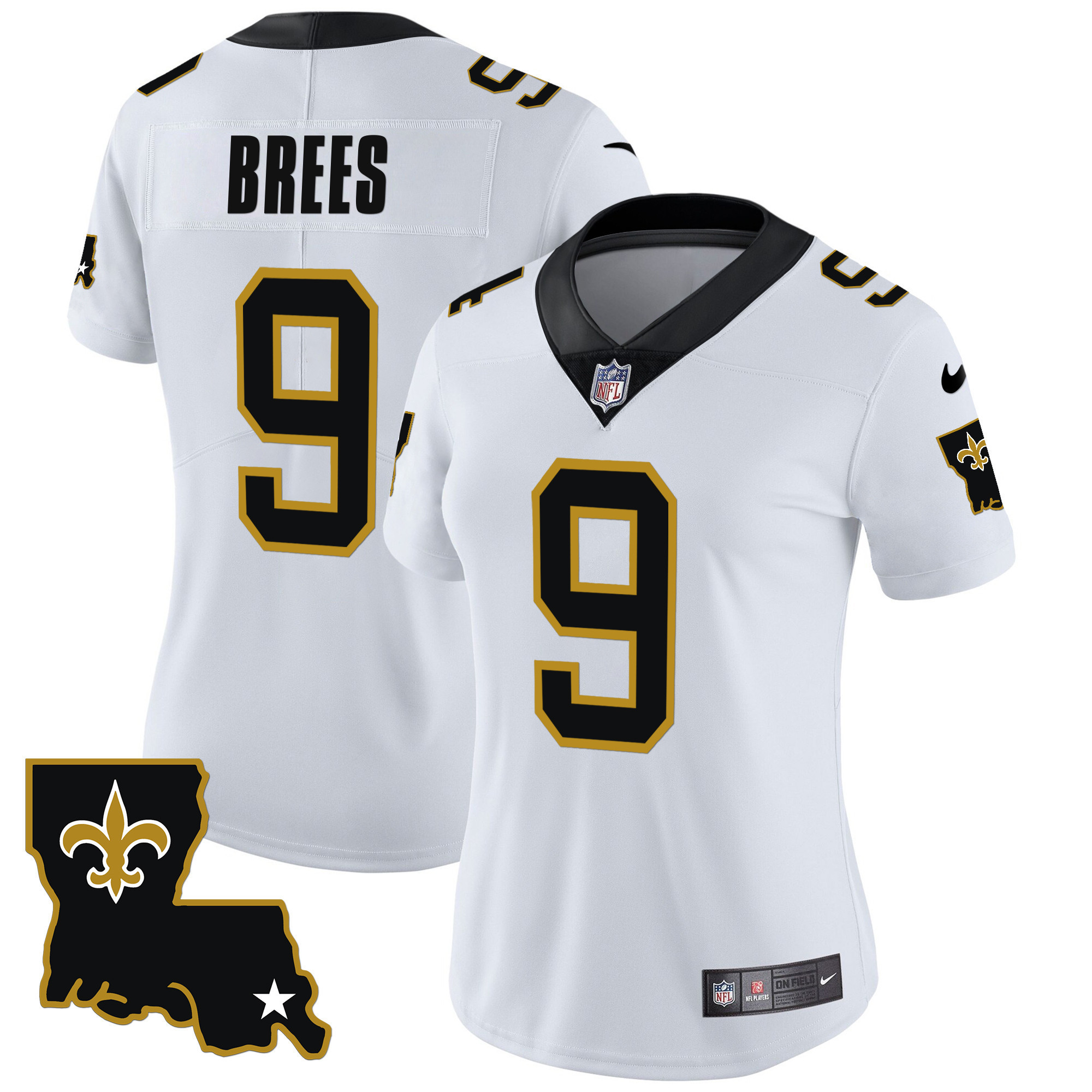Drew Brees Women's New Orleans Saints 1987 Legacy Vapor White Jersey - All Stitched