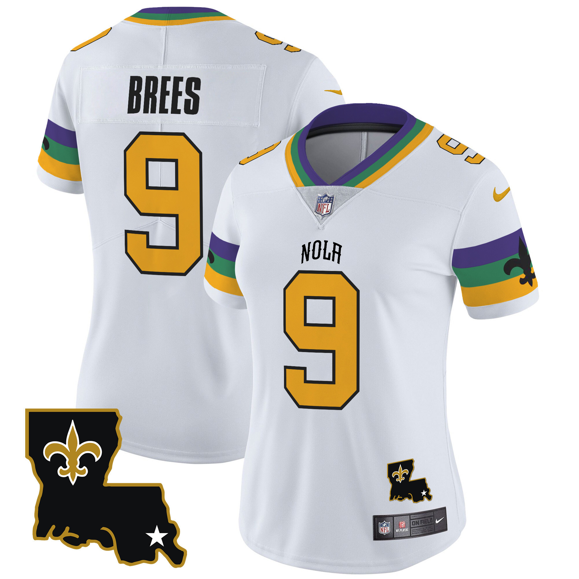 Drew Brees Women's New Orleans Saints 2024 New Orleans City Vapor Limited White Jersey - All Stitched