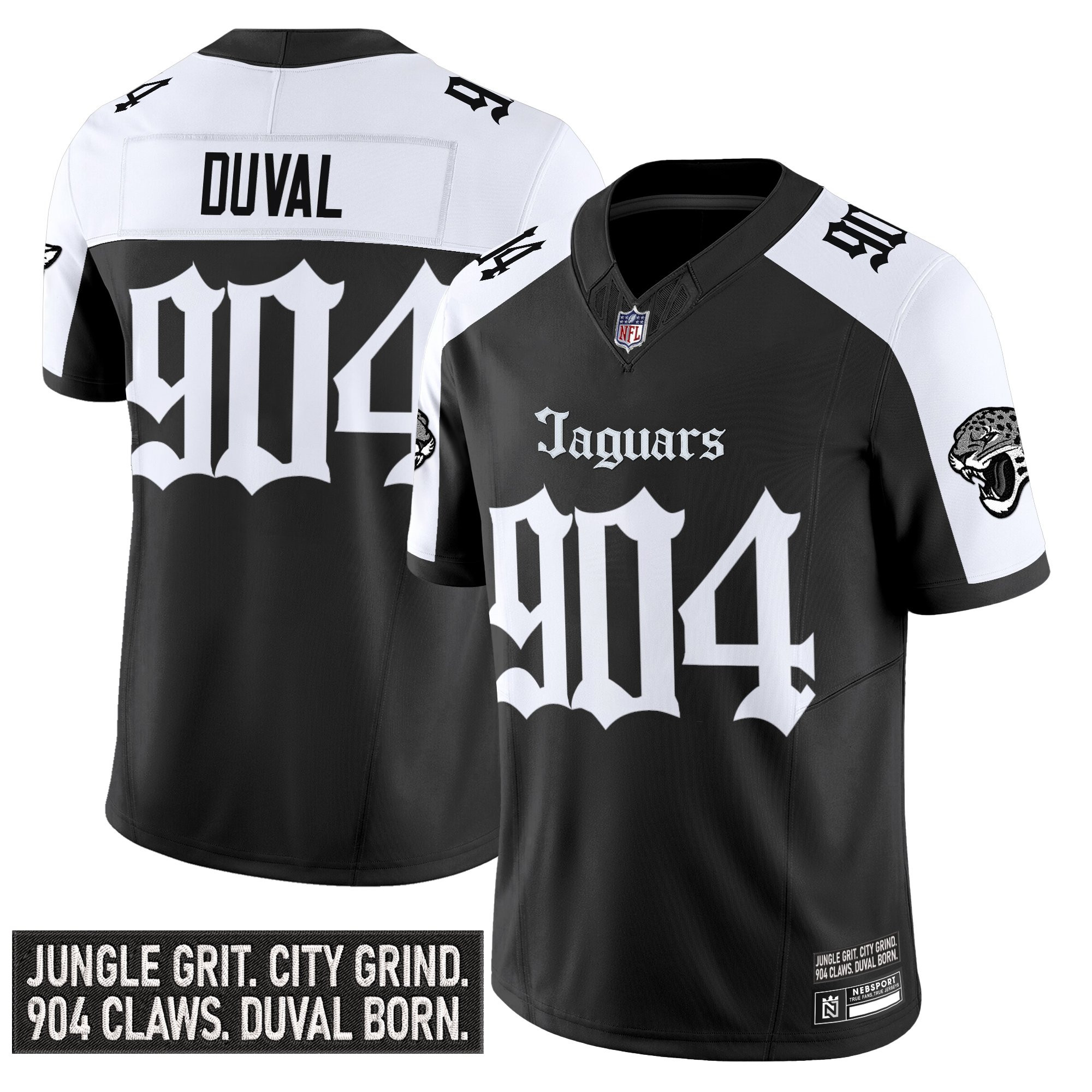 Duval 904 Men's Jacksonville Jaguars 'Gothic Duvall Shadows Edition' Vapor Alternate Jersey - All Stitched