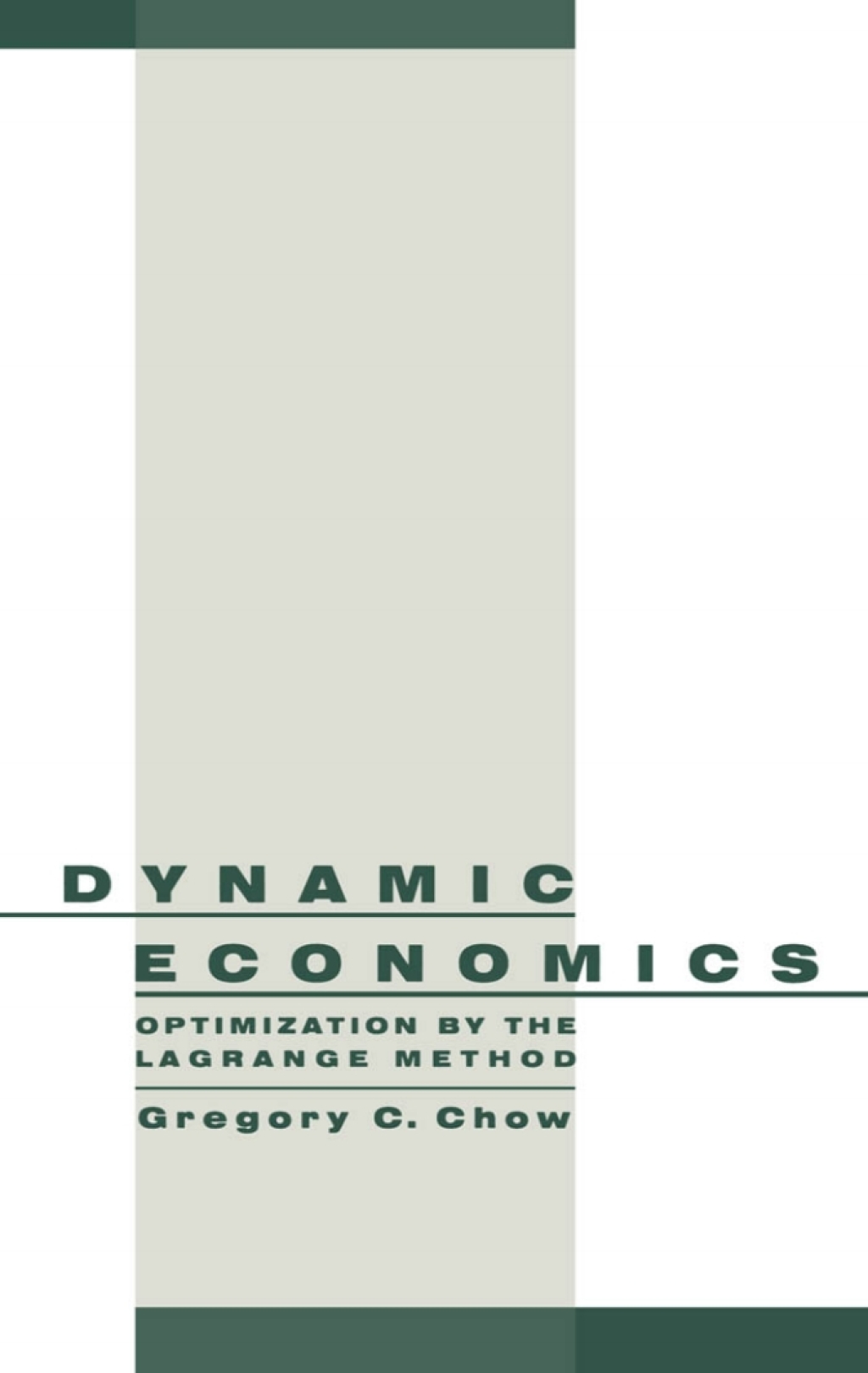 Dynamic Economics Optimization by the Lagrange Method  â€“ PDF/EPUB Version Downloadable