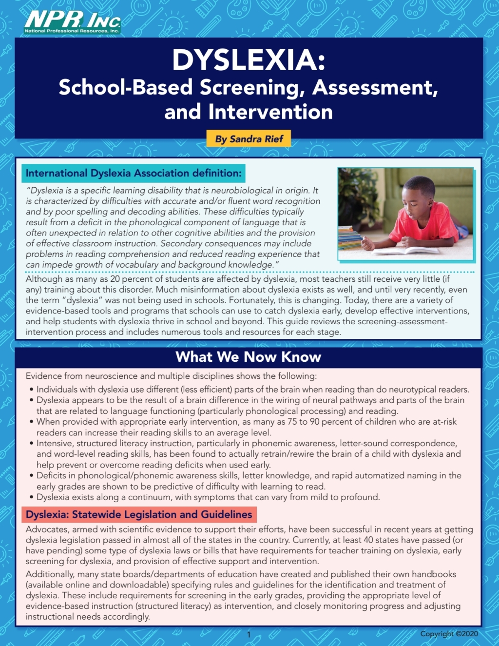 Dyslexia: School-Based Screening, Assessment, and Intervention 1st Edition - (PDF/EPUB Version)