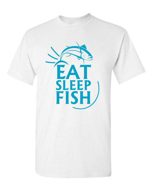 Eat Sleep Fish T Shirt Funny Sarcastic Tees Novelty Fishing Tees dad t-shirt