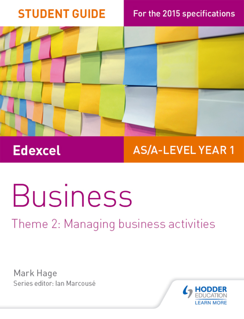 Edexcel AS/A-level Year 1 Business Student Guide: Theme 2: Managing business activities - (PDF/EPUB Version)