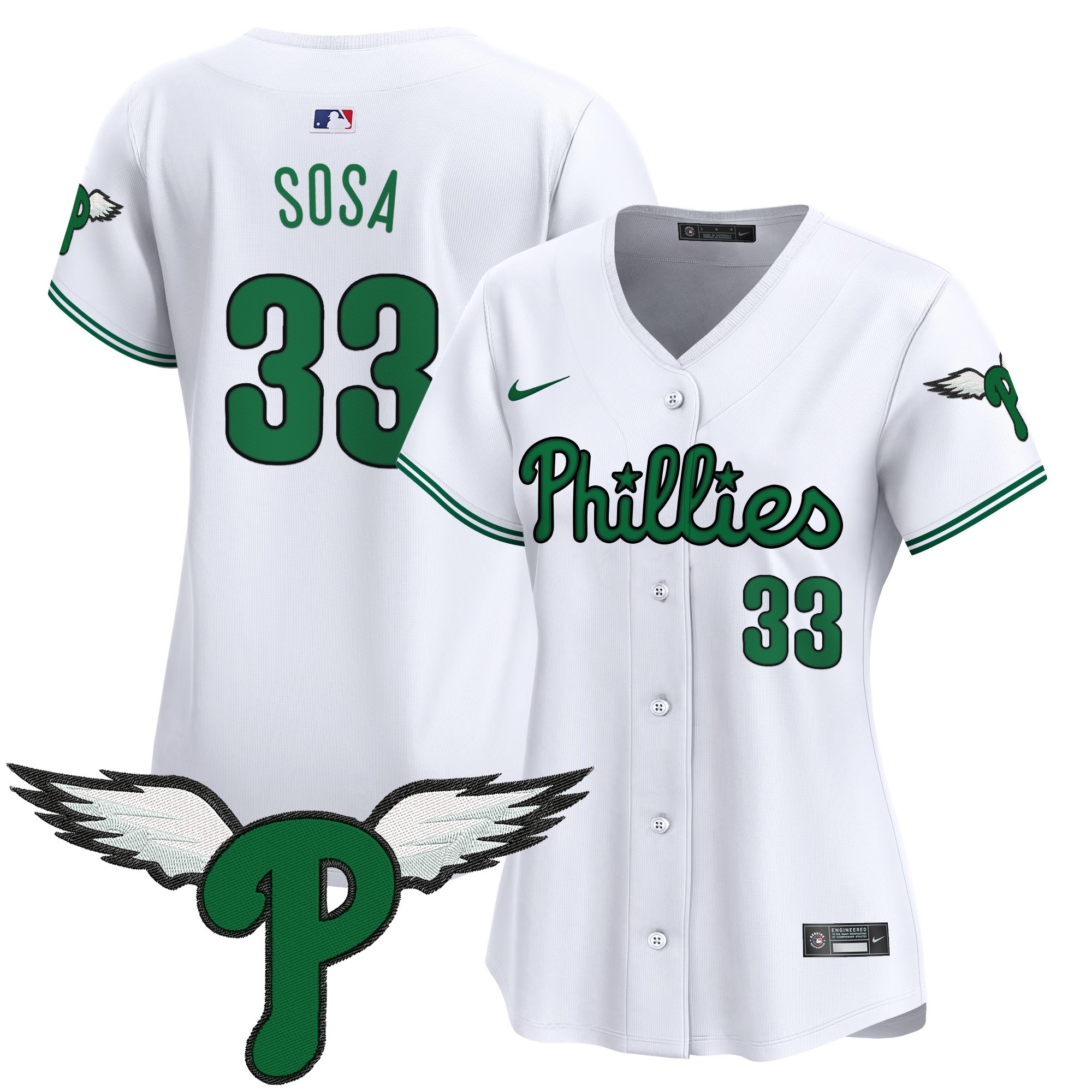 Edmundo Sosa Women's Philadelphia Phillies 2025 Vapor Premier Limited White Jersey - All Stitched