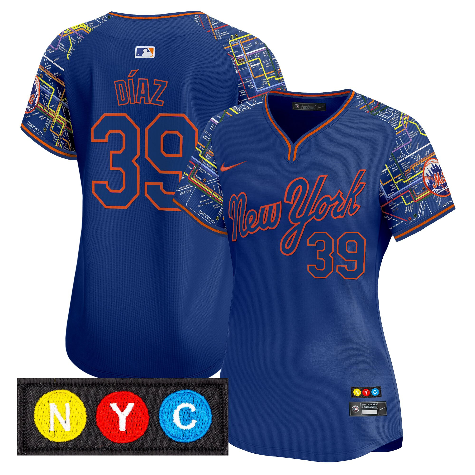 Edwin DÃÂaz Women's New York Mets Subway Style Vapor Premier Limited Royal Jersey - Stitched