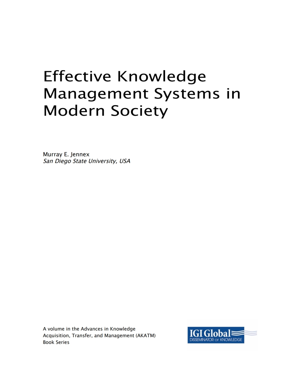 Effective Knowledge Management Systems in Modern Society â€“ PDF/EPUB ...