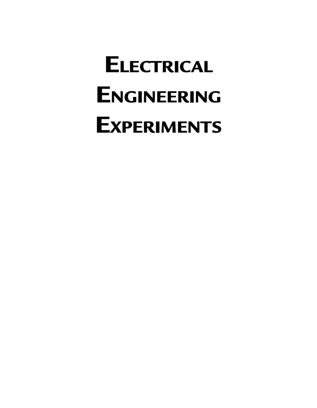 Electrical Engineering Experiments 1st Edition â€“ PDF/EPUB Version ...