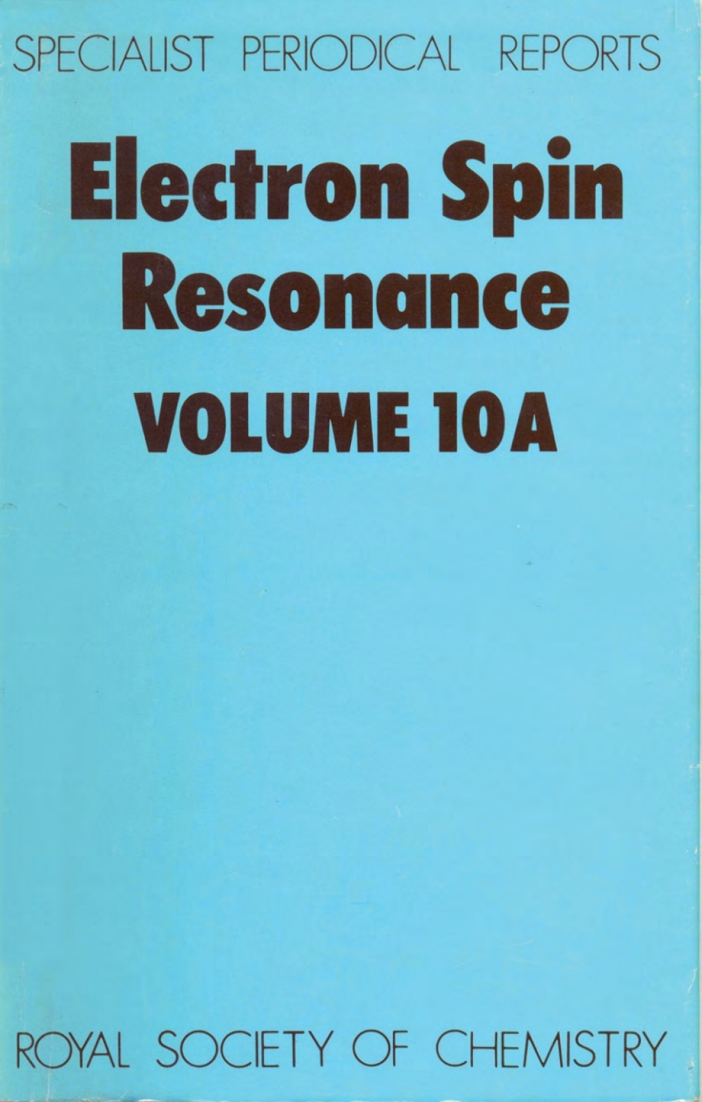 Electron Spin Resonance Volume 10A 1st Edition â€“ PDF/EPUB Version ...